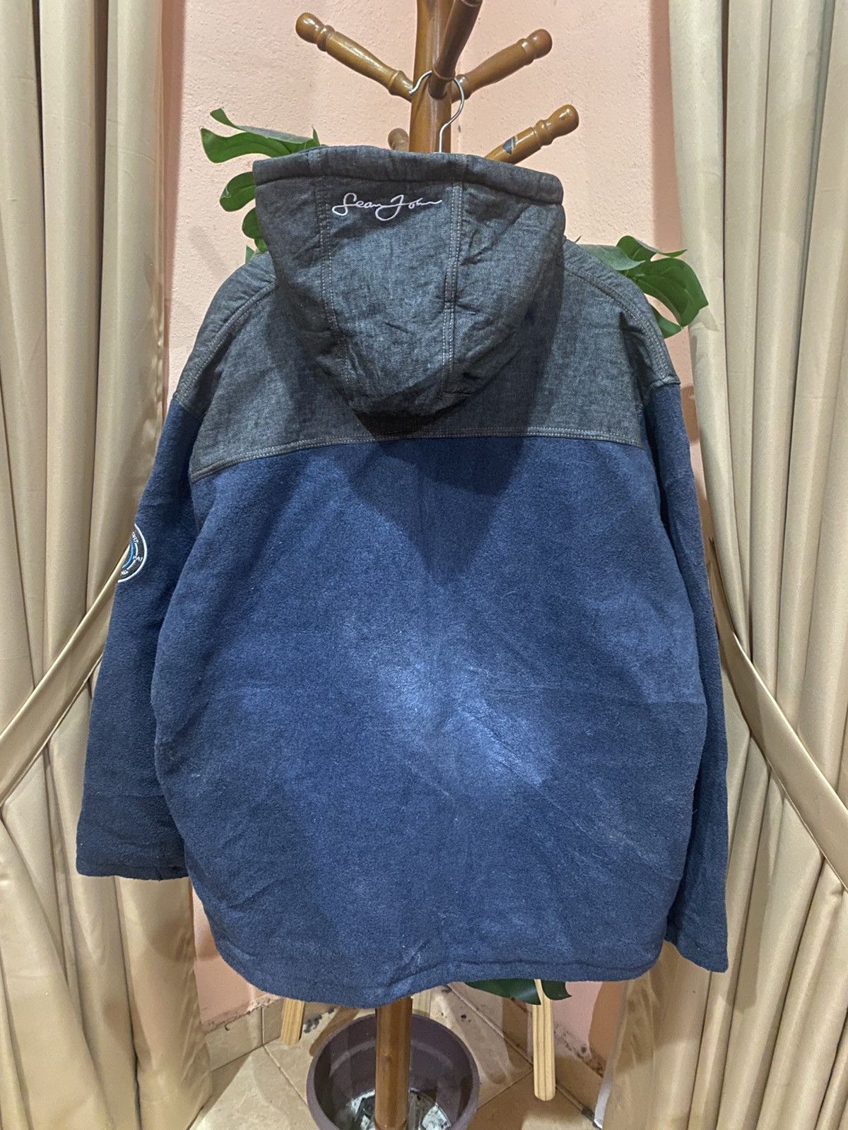 Sean John Vintage Sean John Hooded Fleece Jacket Made in Korea Size US XL / EU 56 / 4 - 10 Thumbnail