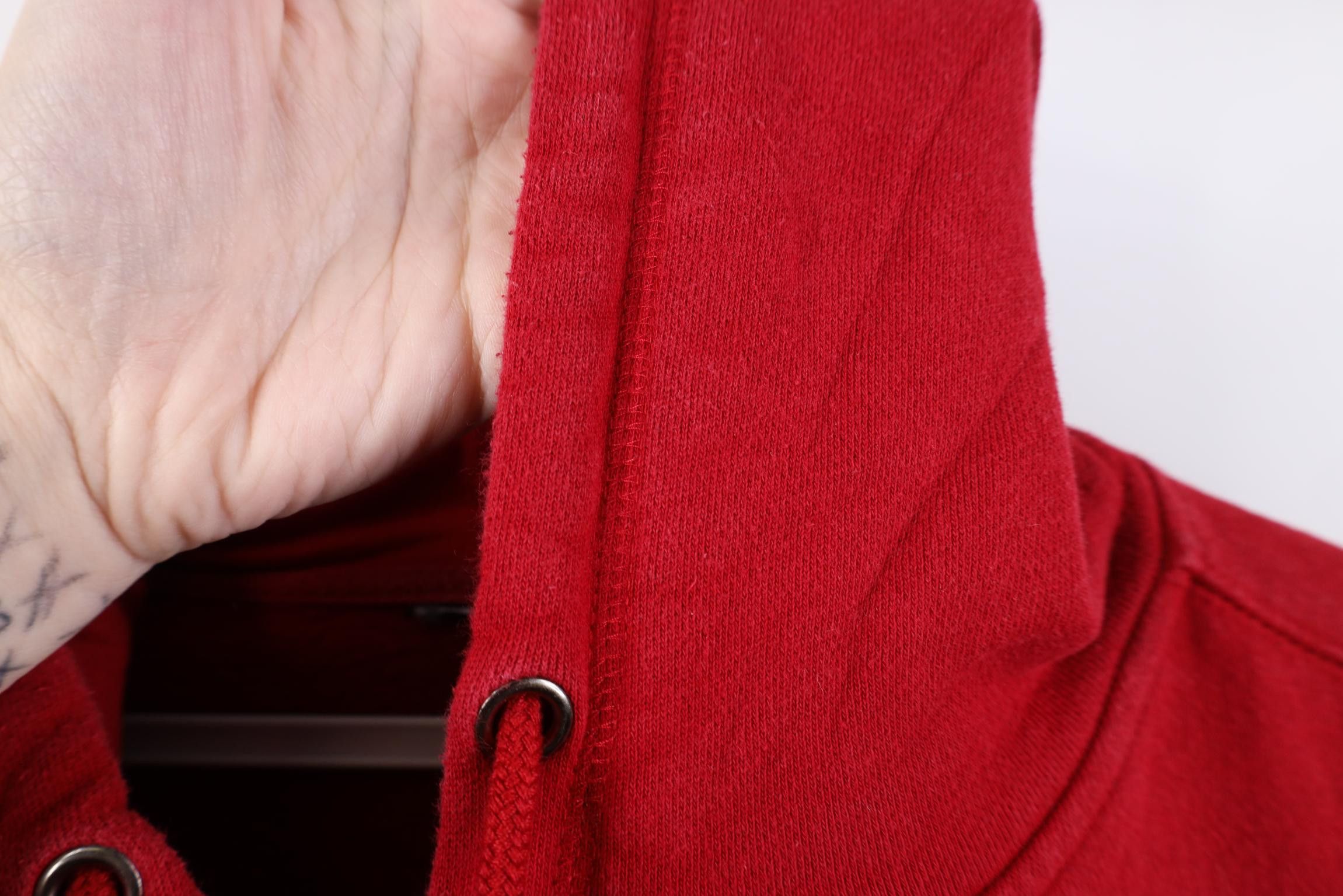 Vintage Vintage 90s Streetwear Heavyweight Hoodie Sweatshirt Red Size US XXL / EU 58 / 5 - 10 Thumbnail
