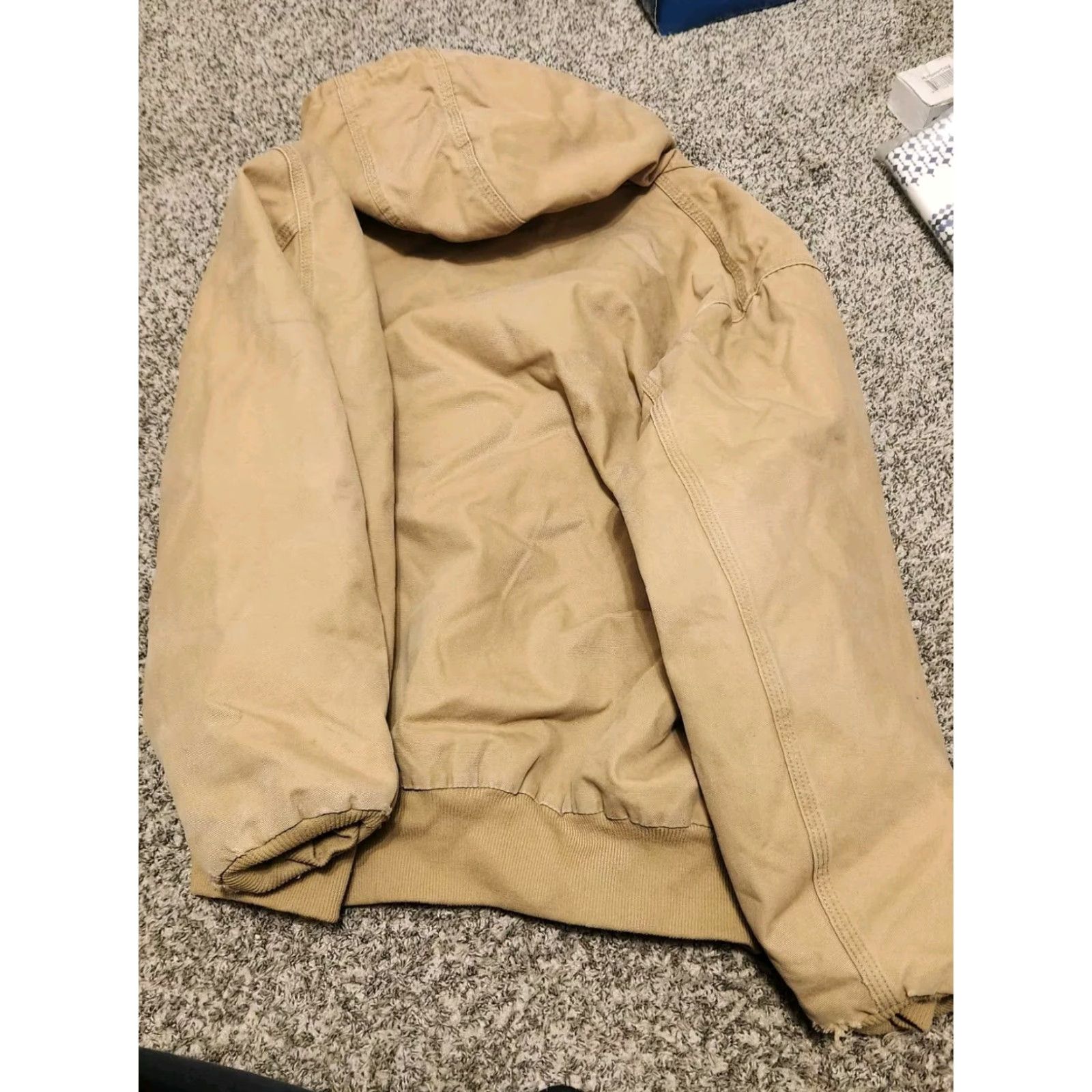 Carhartt Carhartt Jacket Men XL Full Zip Bomber Khaki Canvas Quilted Lining J130 Size US XL / EU 56 / 4 - 2 Thumbnail