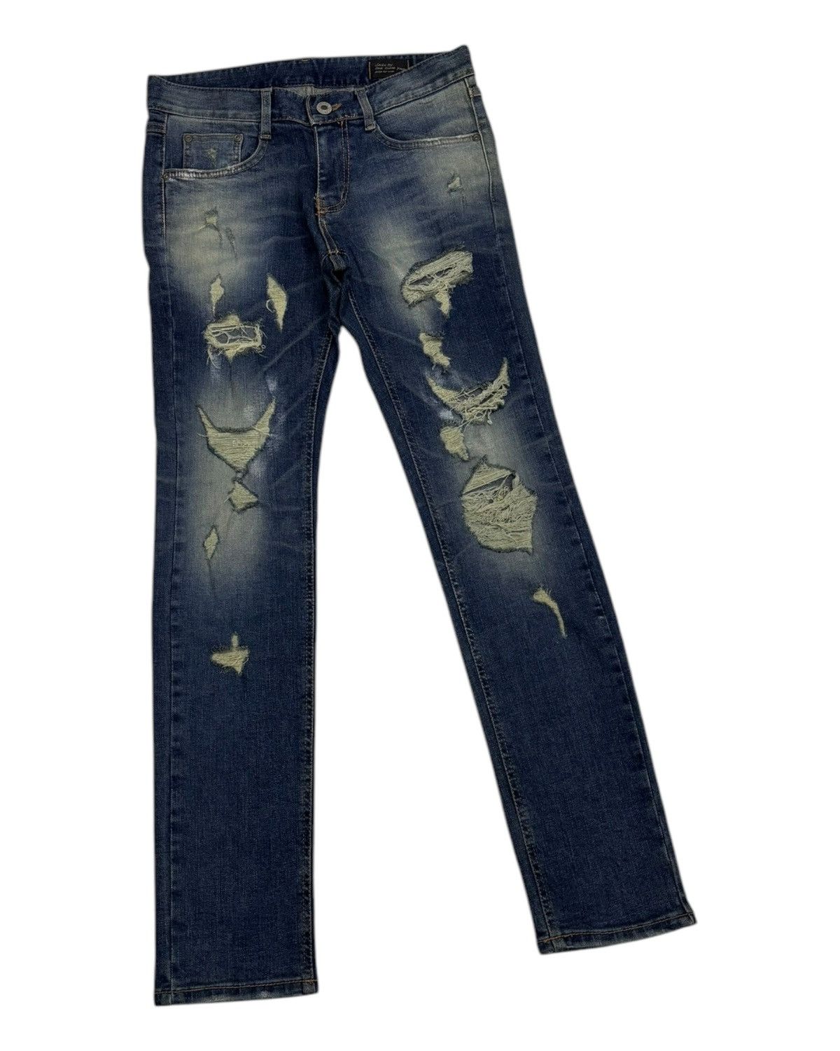 If Six Was Nine × Japanese Brand Slim Skinny Fit Slacks By Face Time Jeans Distressed Jeans Size US 30 / EU 46 - 3 Thumbnail