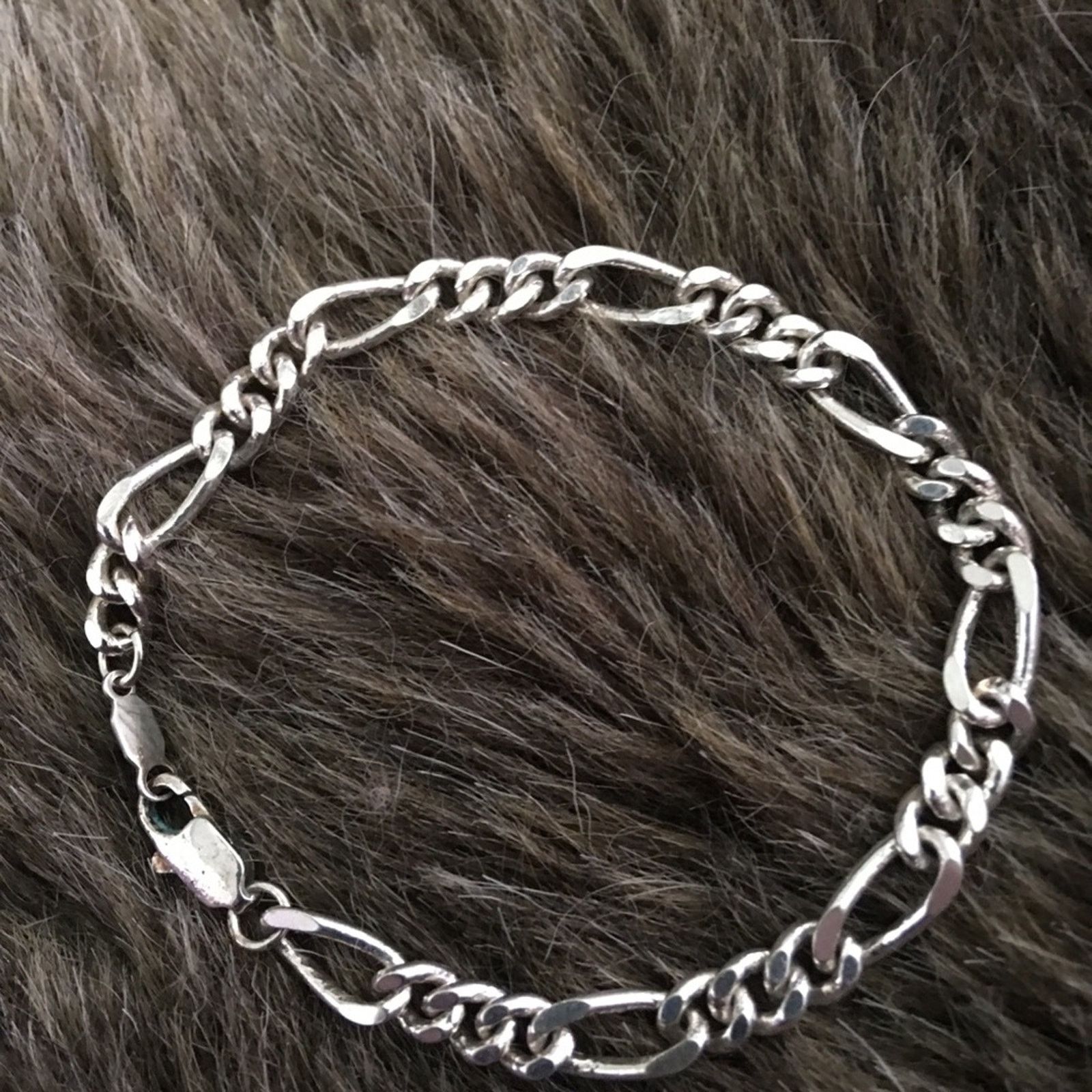 Jewelry Silver tone figaro necklace and bracelet set Size ONE SIZE - 6 Thumbnail