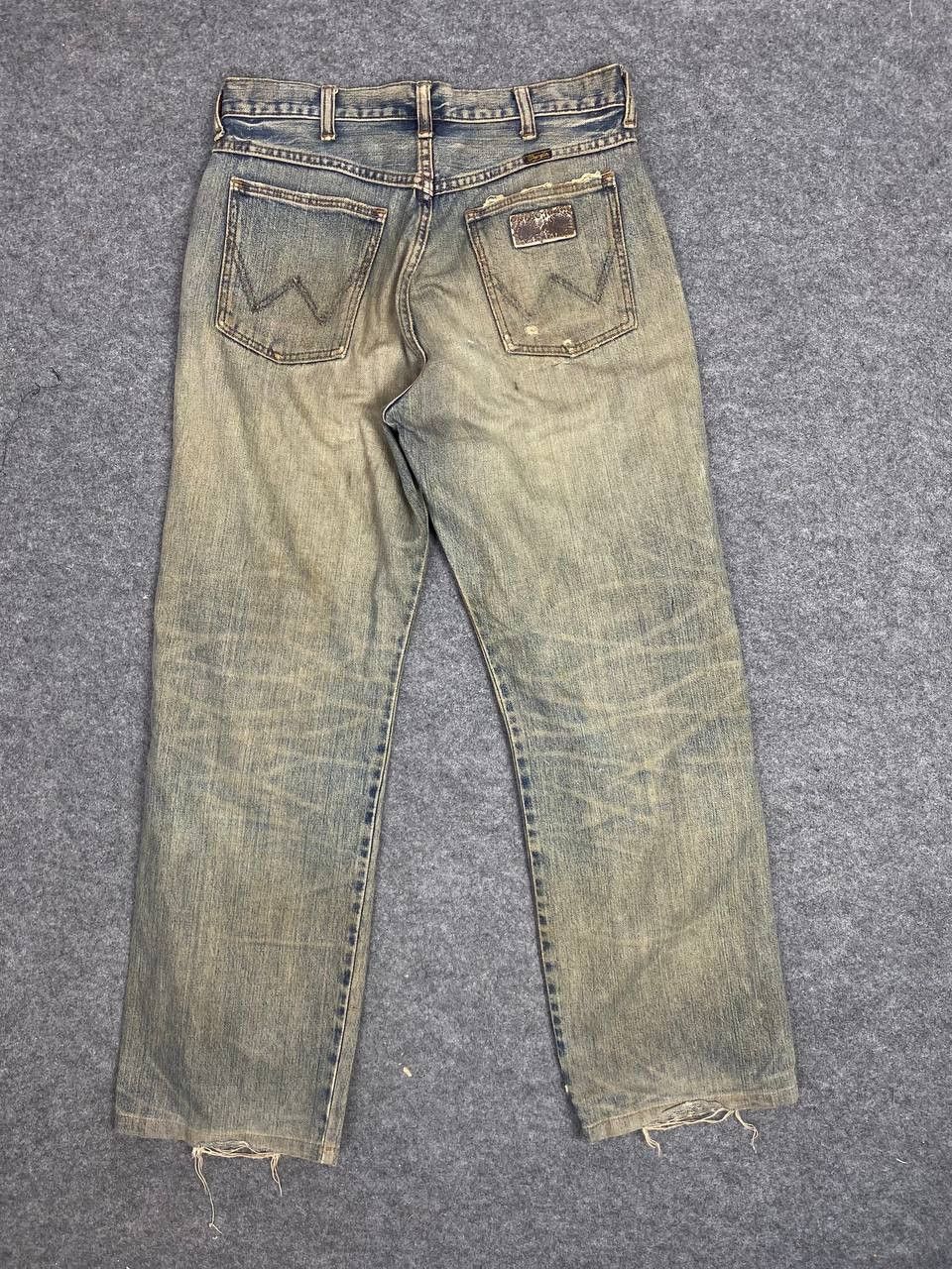 Vintage vintage wrangler distressed denim nice design Size US 32 / EU 48 - 1 Thumbnail