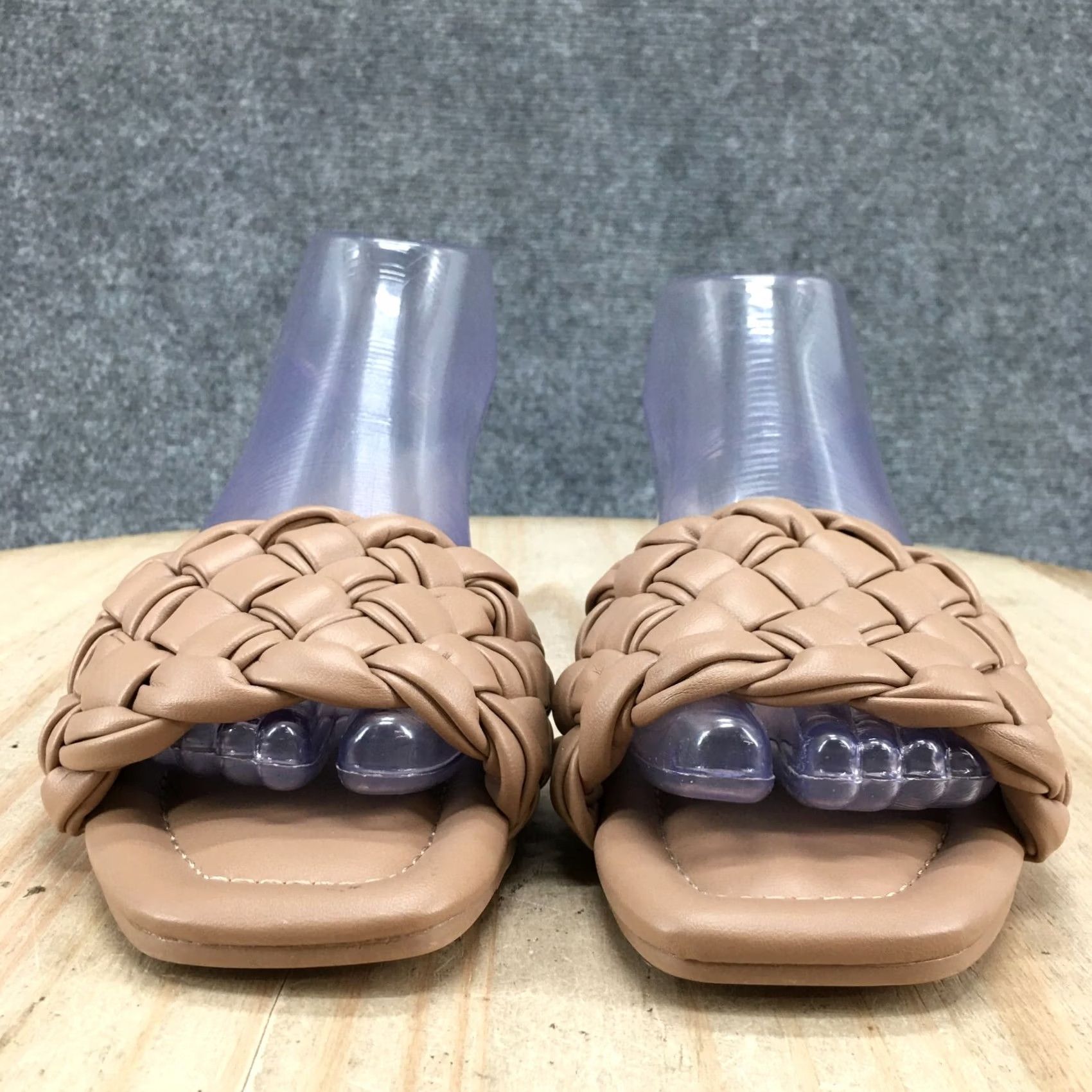 Vintage A New Day Sandals Womens 6 Casual Slip On Braided Flats Slide Brown Faux Leather Sandal Women Braided Flat Slide Brown Faux Leather Size US 6 / IT 36 - 6 Thumbnail