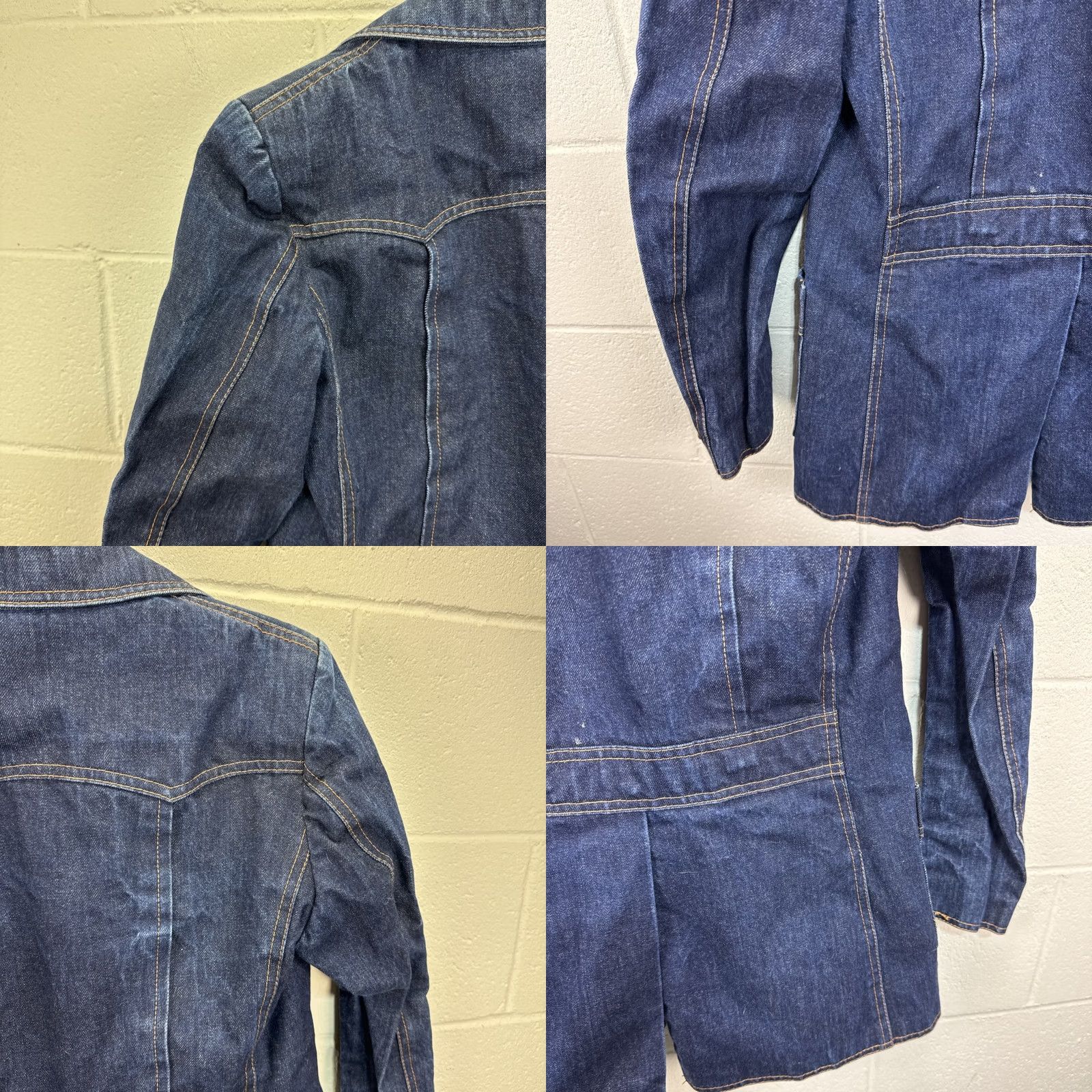 Vintage VINTAGE Southern Cotton Co Jacket Denim Blazer 38 L Two Button Pockets 67/41-836 Size XS / US 0-2 / IT 36-38 - 9 Thumbnail