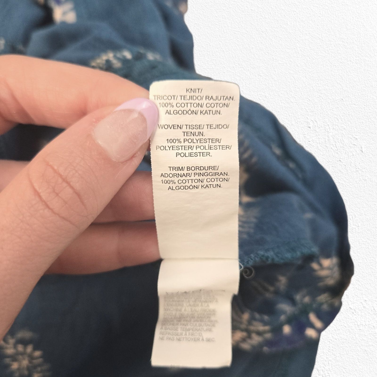 Lucky Brand Y2K Lucky Brand Teal Floral Peasant Blouse Size Small Size S / US 4 / IT 40 - 10 Thumbnail