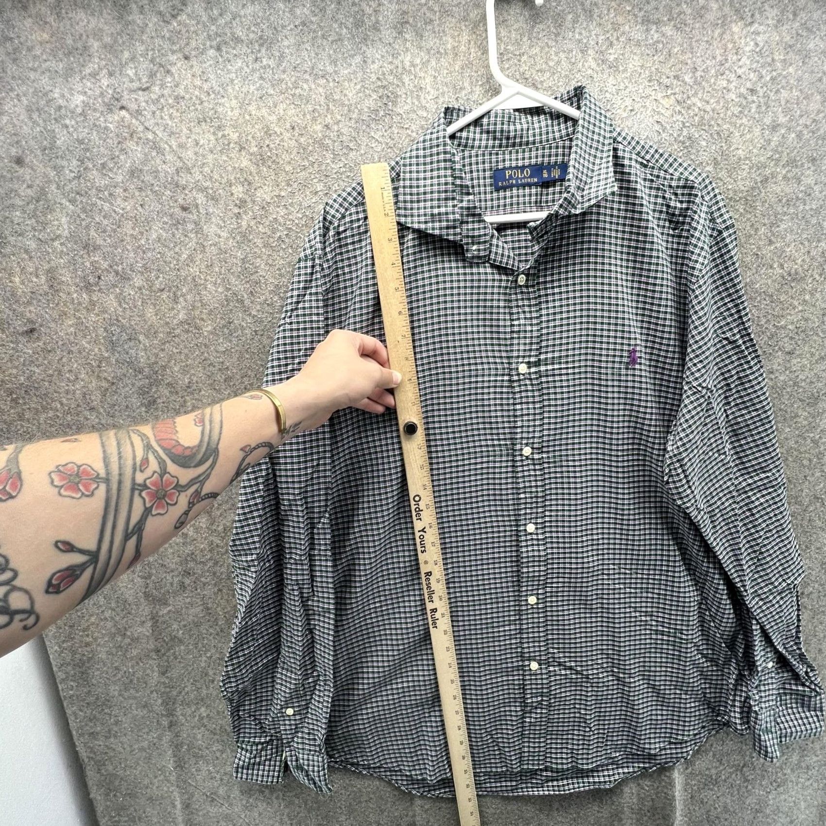 Polo Ralph Lauren Polo Ralph Lauren Shirt Mens XL Green Check OCBD Button Oxford Woven Vintage Size US XL / EU 56 / 4 - 4 Thumbnail