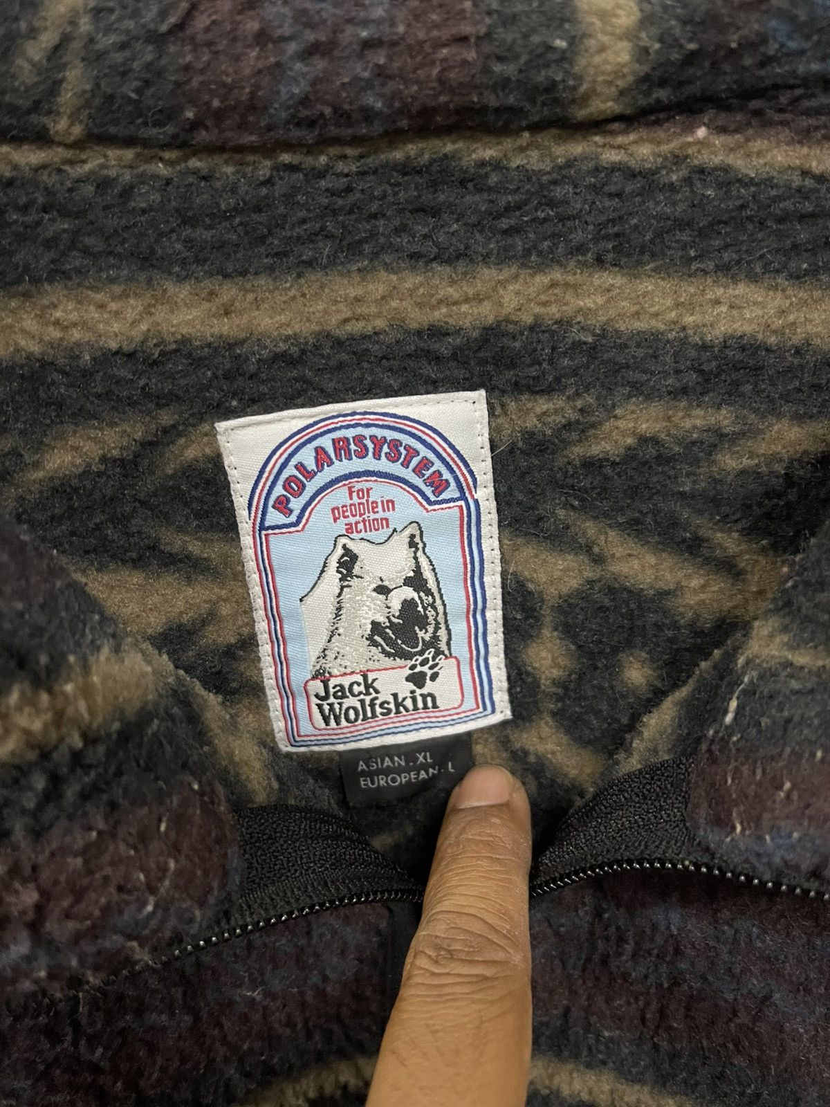 Jack Wolfskin Vintage Jack Wolfskins half zipper fleece printed pullover Size US L / EU 52-54 / 3 - 12 Thumbnail