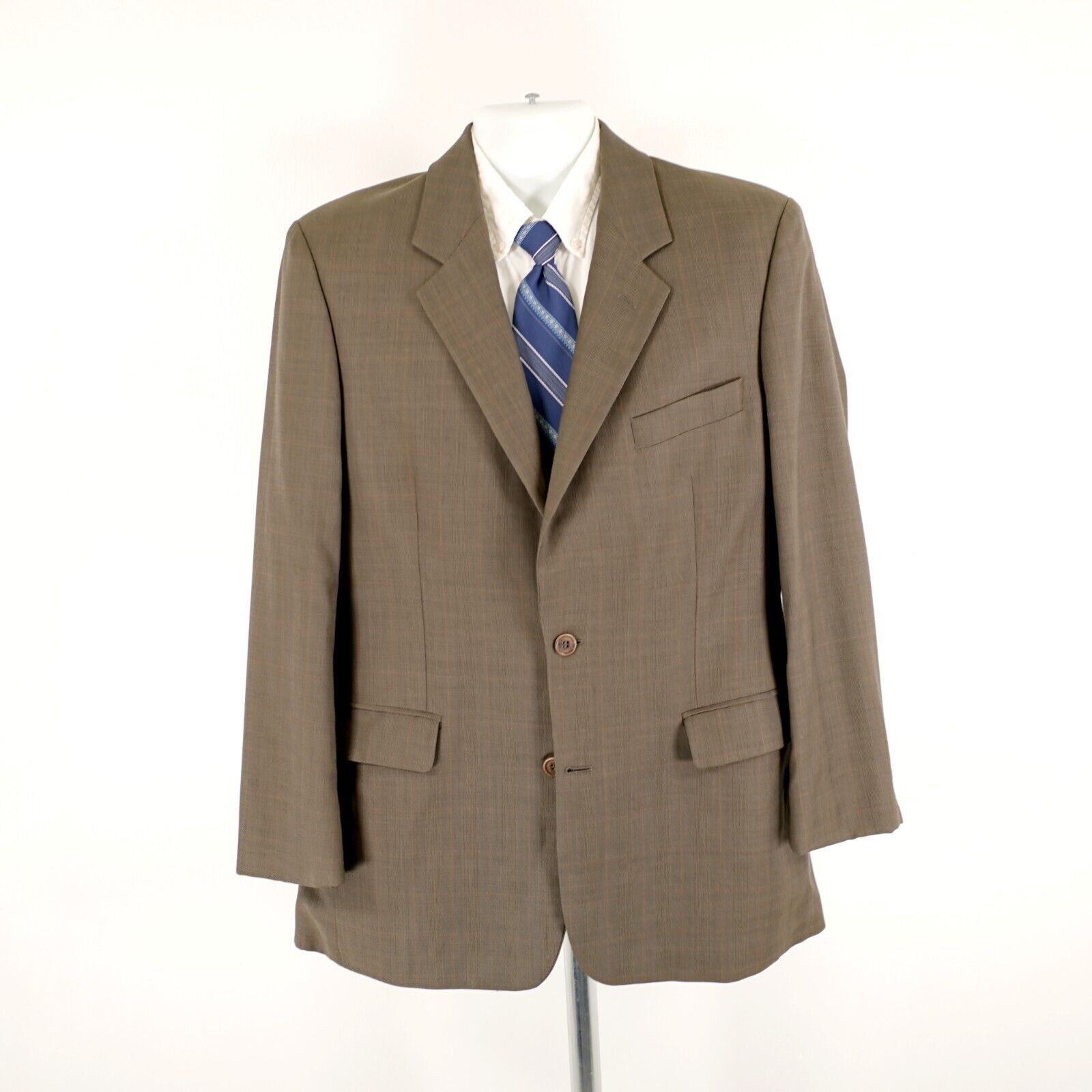 Brooks Brothers Brooks Brothers 346 Wool Green Glen Plaid W/ Brown Windowpan Size 40R - 4 Thumbnail