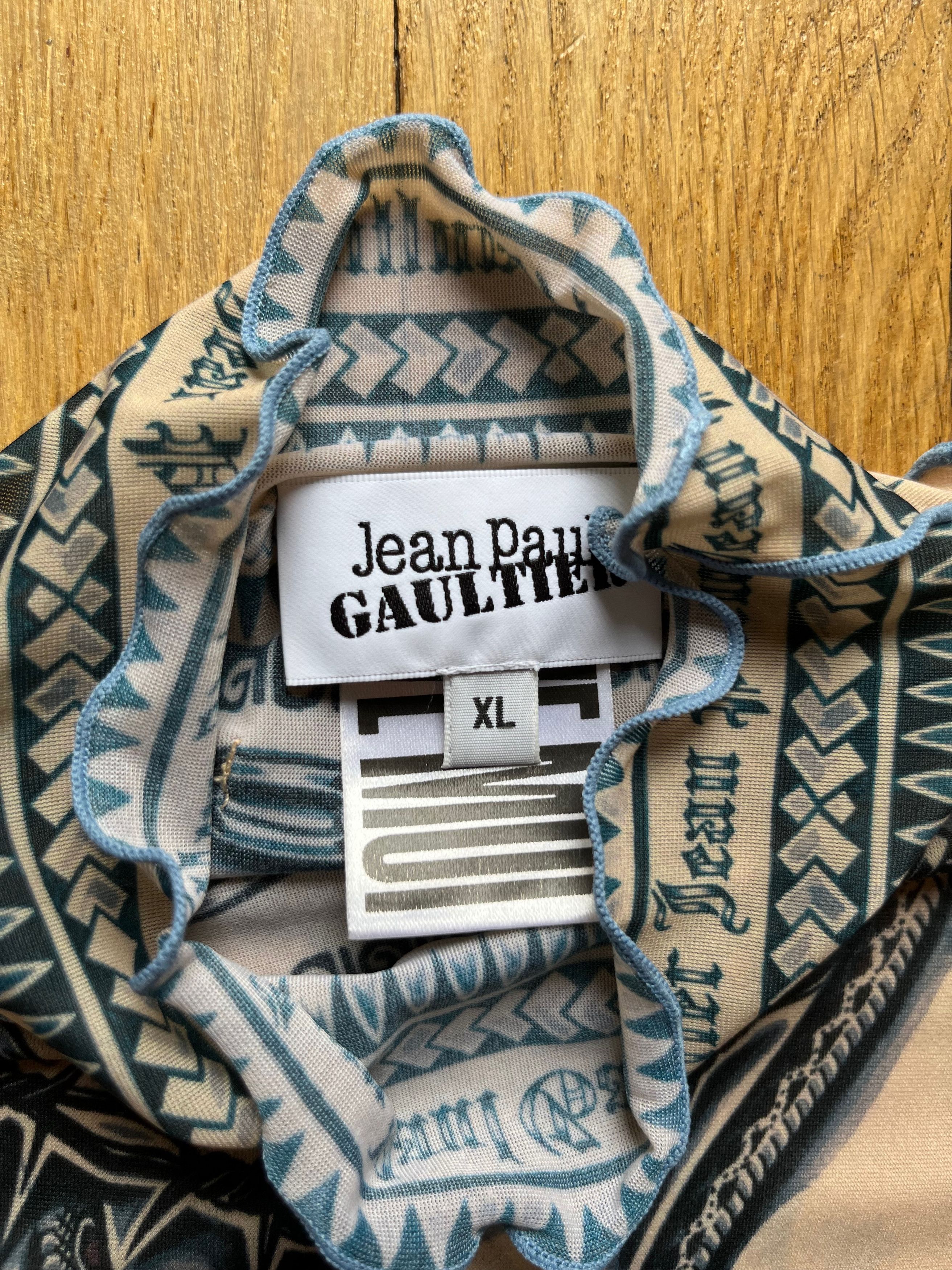 Jean Paul Gaultier Jean Paul Gaultier cropped tattoo print top Size XL / US 12-14 / IT 48-50 - 5 Thumbnail