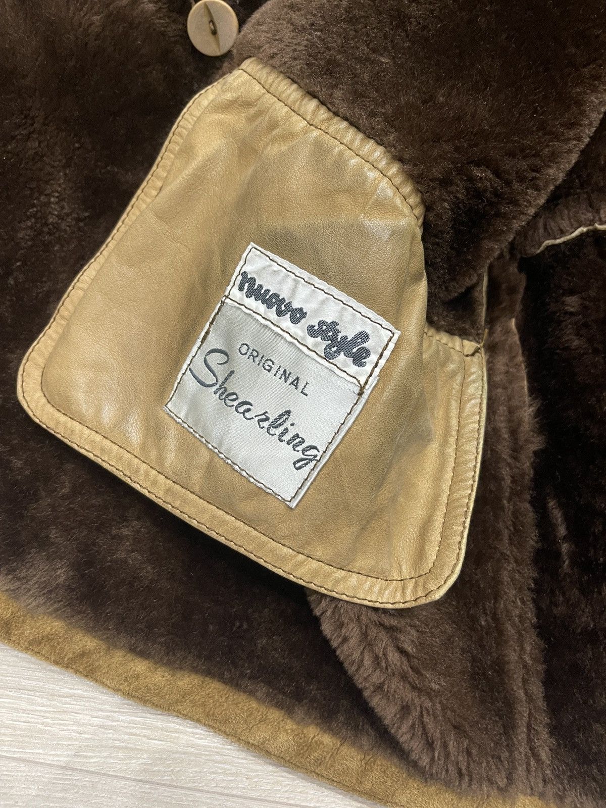 Gimo's Gimo’s Vintage 80s Shearling Coat Brown Suede Leather M/L Size US L / EU 52-54 / 3 - 11 Thumbnail