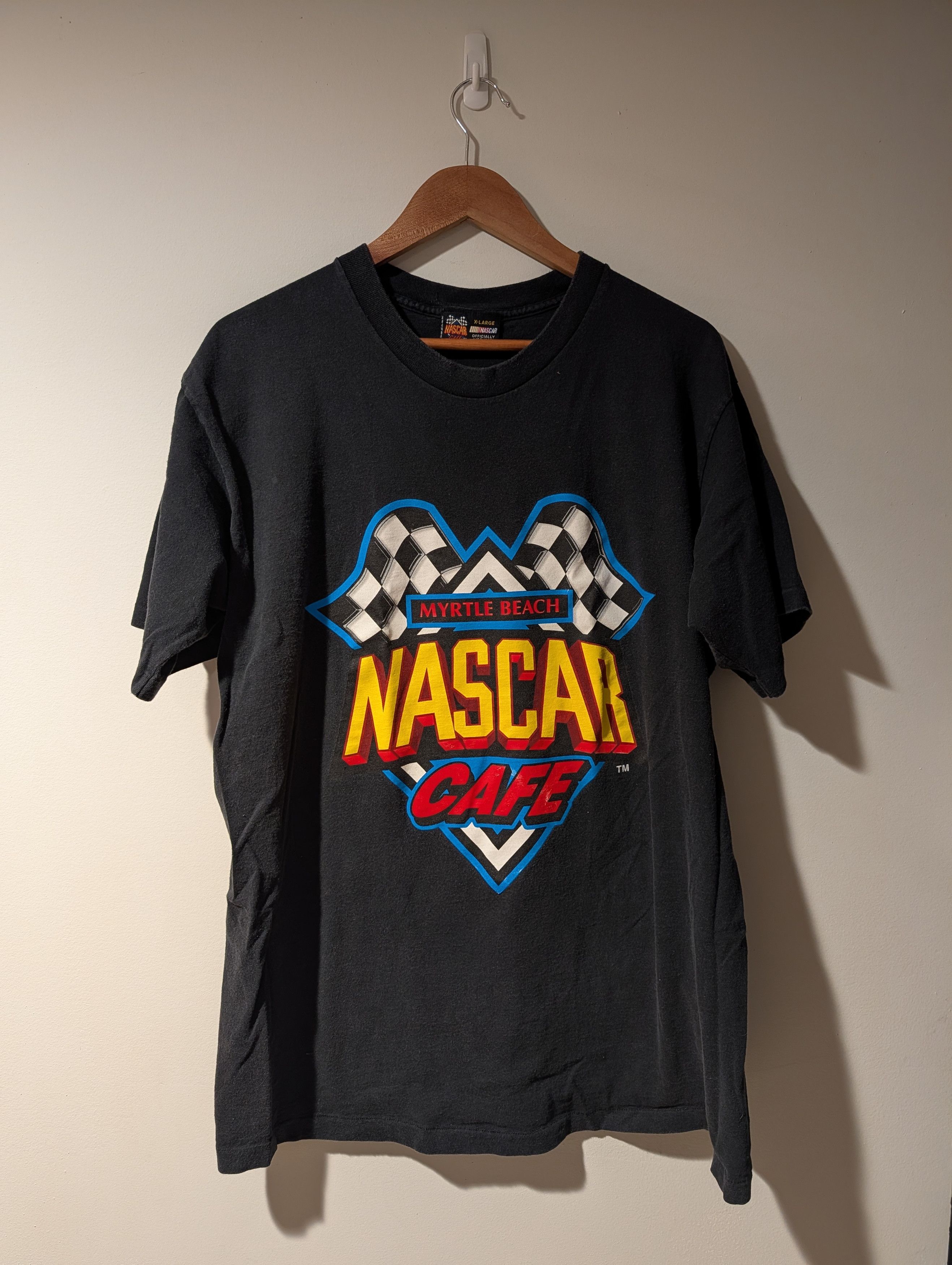 NASCAR Vintage 90s Nascar Myrtle Beach Cafe Logo X-Large T-Shirt Size US XL / EU 56 / 4 - 1 Thumbnail