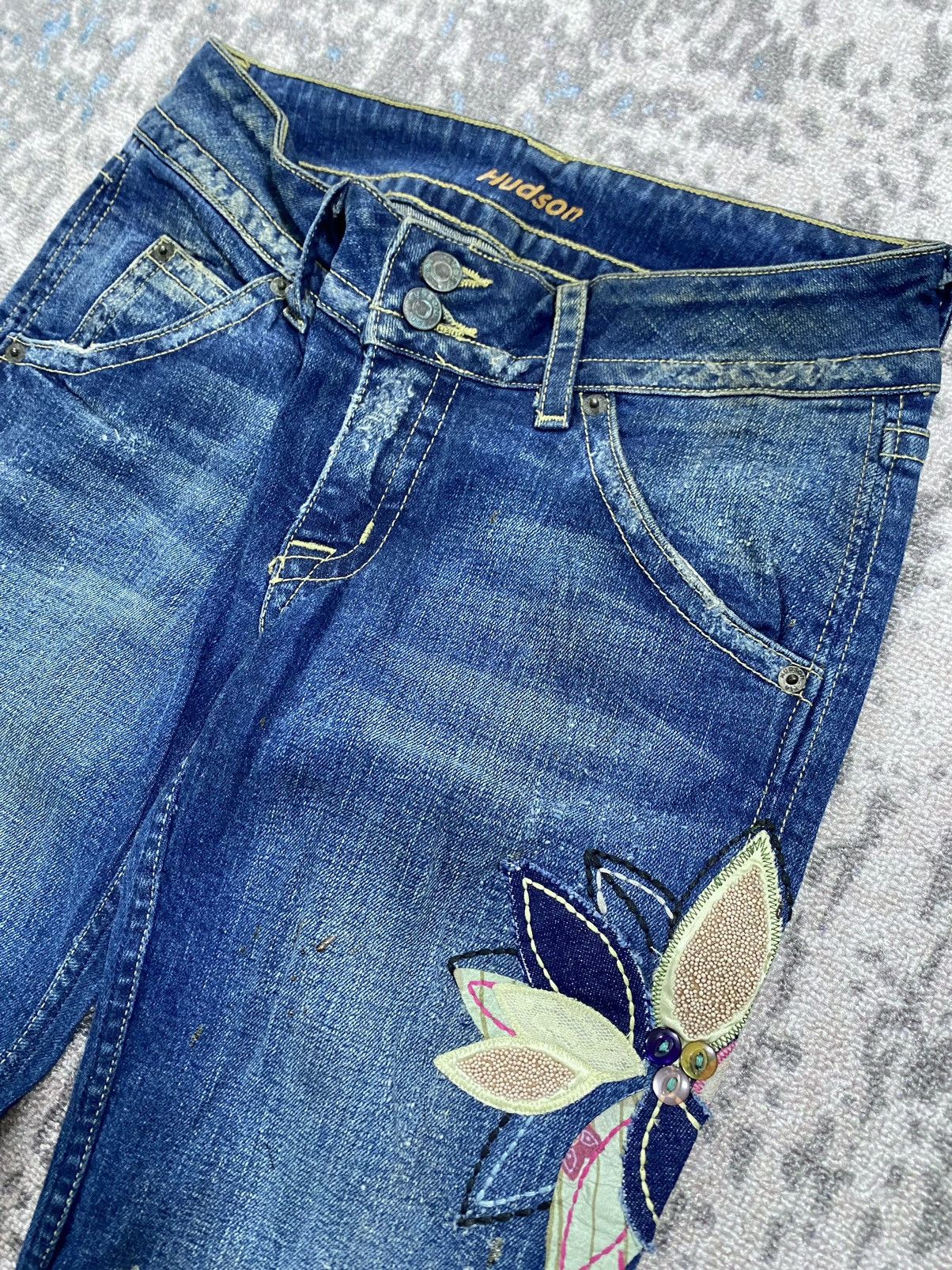 Hysteric Glamour Hudson Emboidery Flared Denim Jeans Size US 28 / EU 44 - 6 Thumbnail