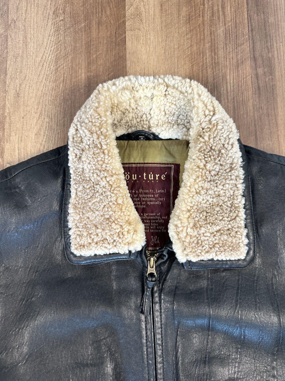 Vintage Couture by J. Park Bomber Jacket Men's L Black Fur Collar Size US L / EU 52-54 / 3 - 3 Thumbnail