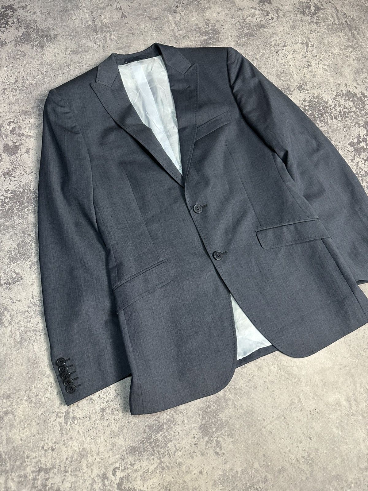 Versace Versace Jeans Couture Blazer Jacket Two Button Satin Finish Size 46R - 3 Thumbnail