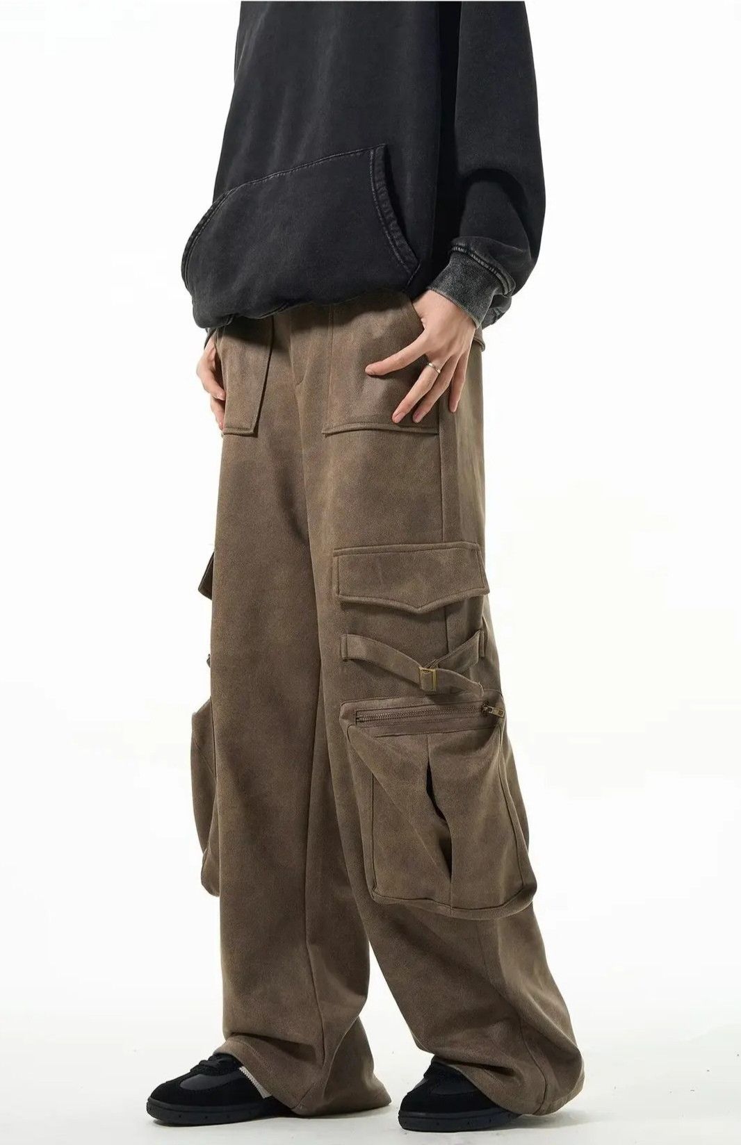 Japanese Brand × Jean Straight Leg Cargo Pants Size US 29 - 5 Thumbnail