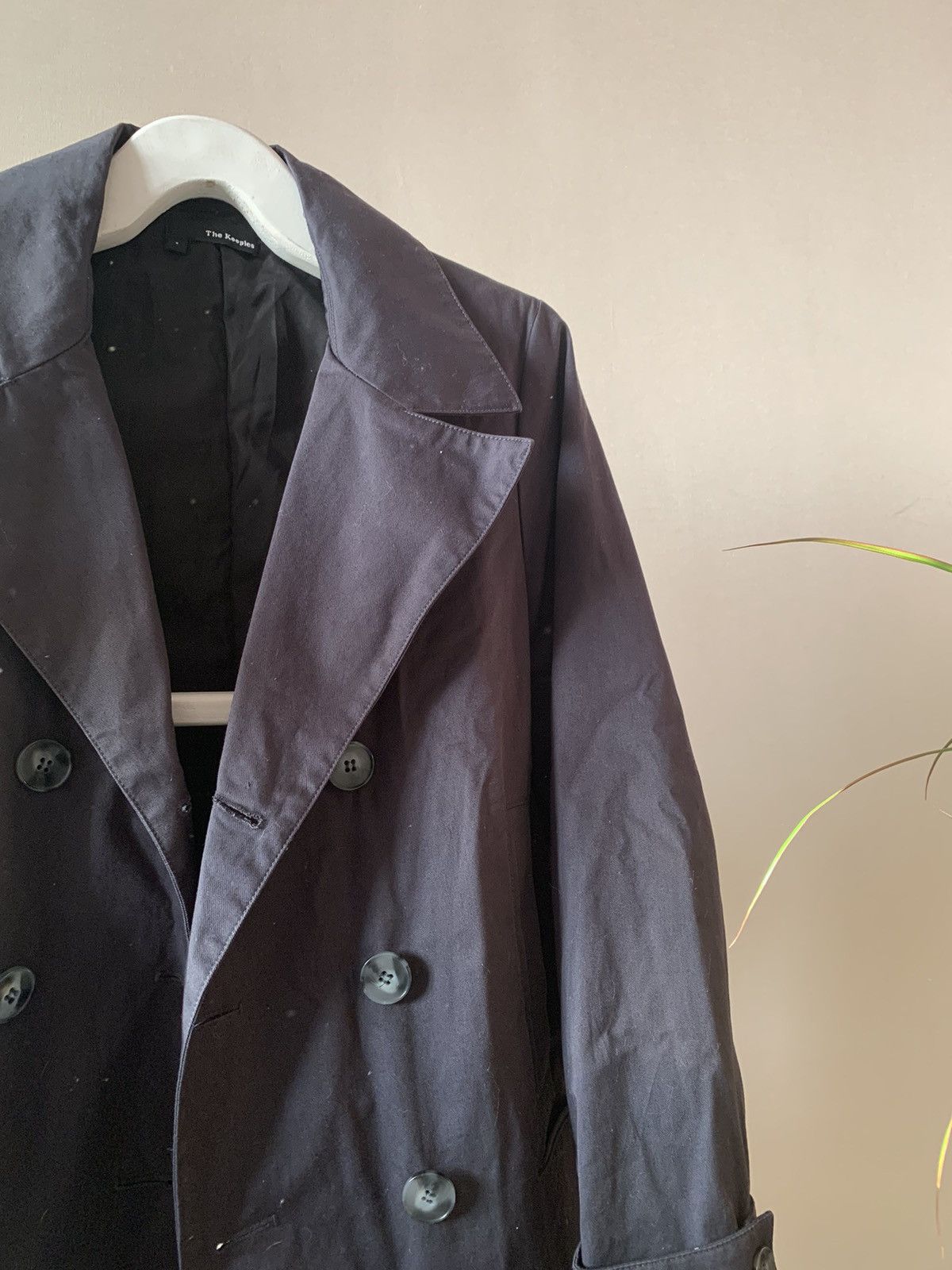 The Kooples Double-Breasted Trench Coat Jacket ysl gucci