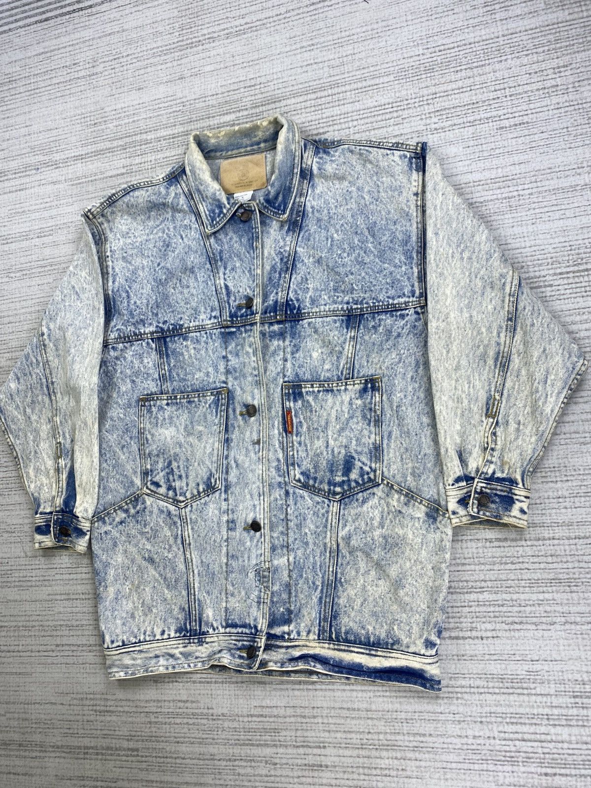 Japanese Brand × Jordache × Vintage Vintage 90s Jordache Asid Wash Trucker Denim Jacket Size US L / EU 52-54 / 3 - 4 Thumbnail