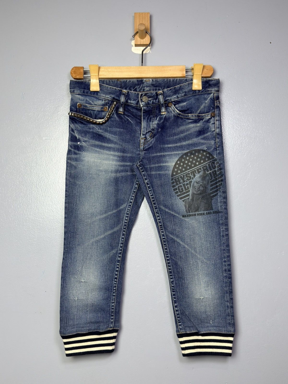 Hysteric Glamour Hysteric Glamour Studded Jogger Denim Pants Size 28" / US 6 / IT 42 - 1 Thumbnail