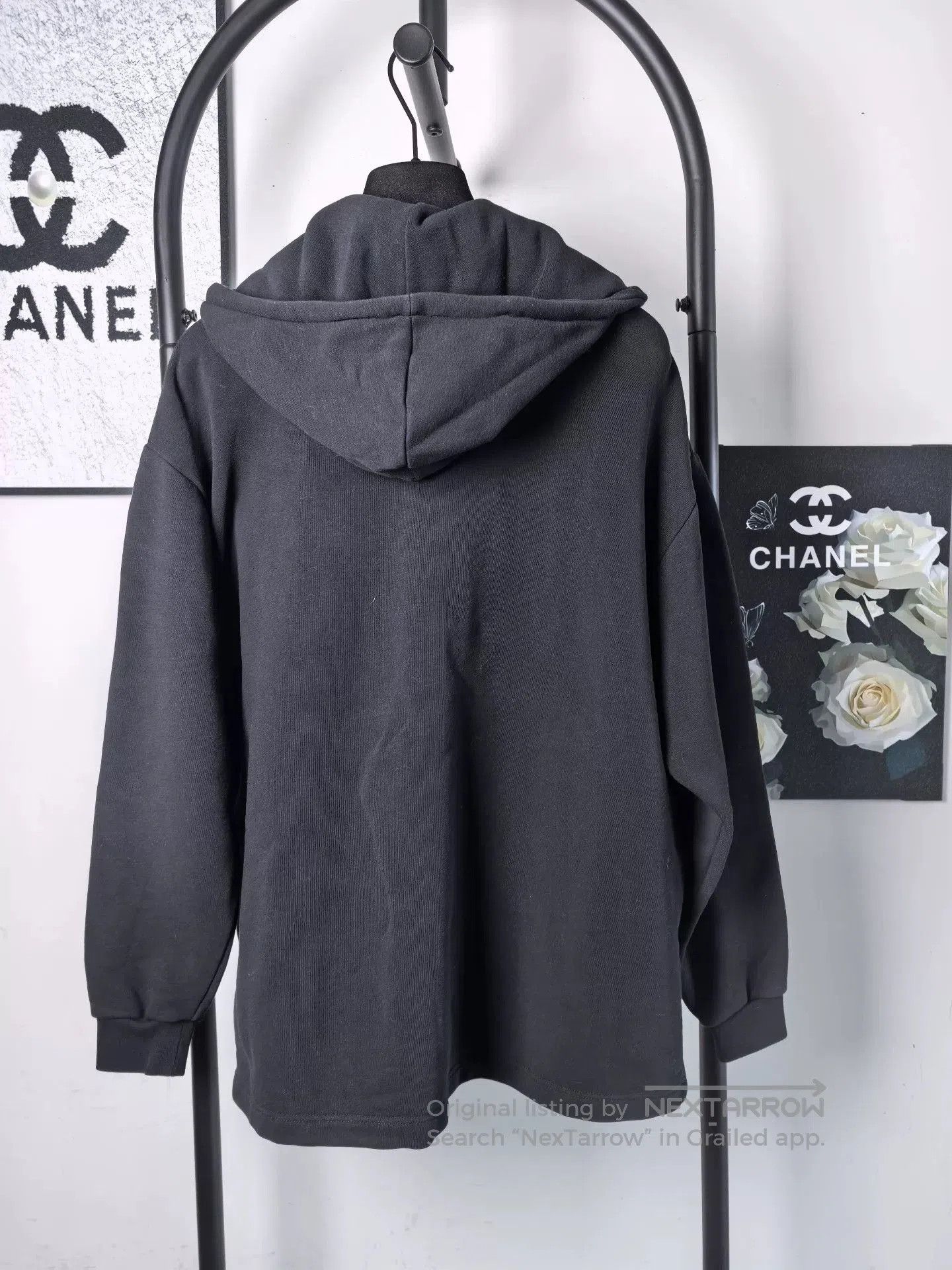 Balenciaga Balenciaga Black Hooded Sweatshirt with Collar. Size US M / EU 48-50 / 2 - 2 Thumbnail