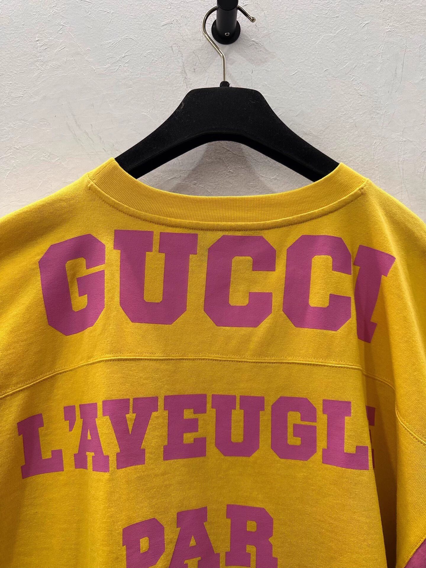 Gucci Gucci 1921 PinkLogo Yellow ShortSleeve Tee Women S Size S / US 4 / IT 40 - 4 Thumbnail