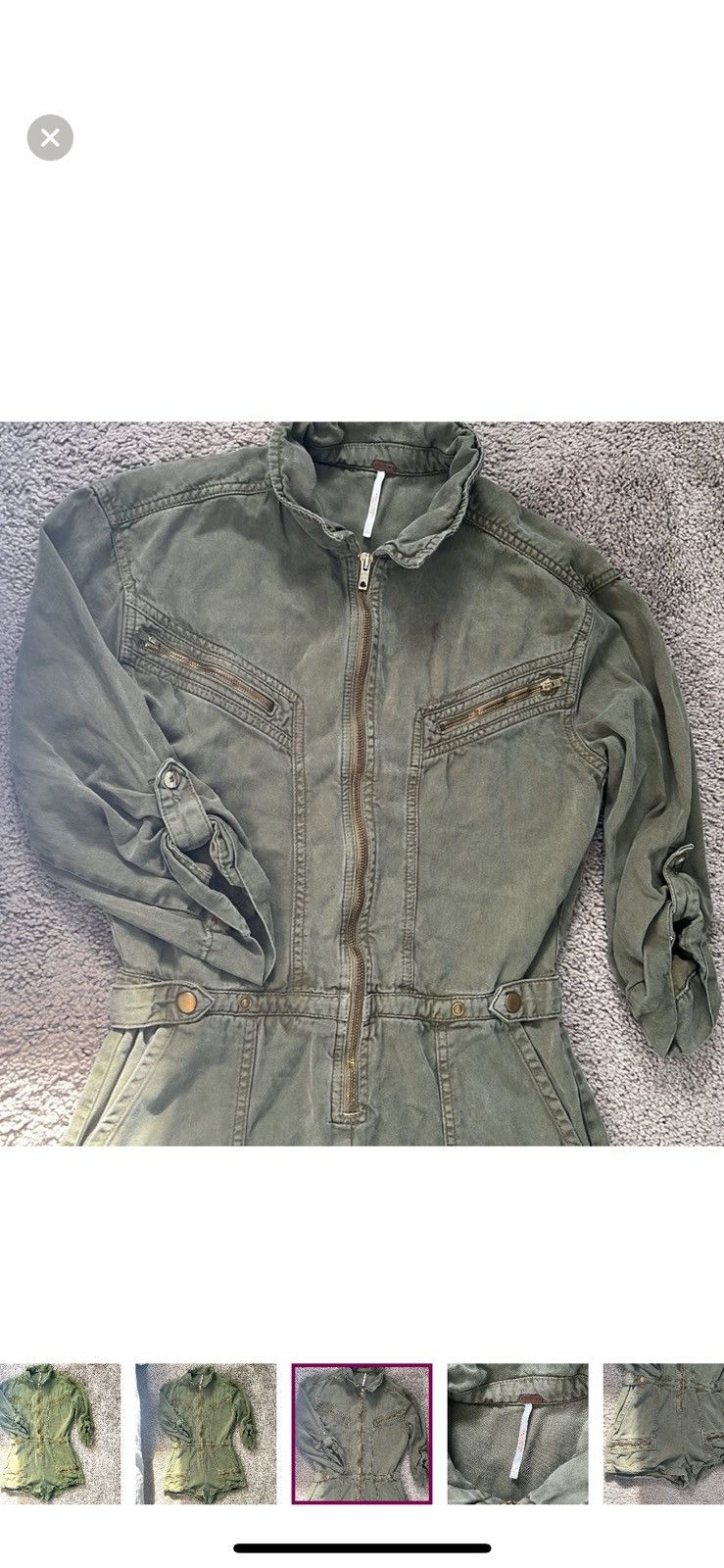 Free People FREE PEOPLE CARGO ROMPER Size 24" / US 00 / IT 34 - 3 Thumbnail