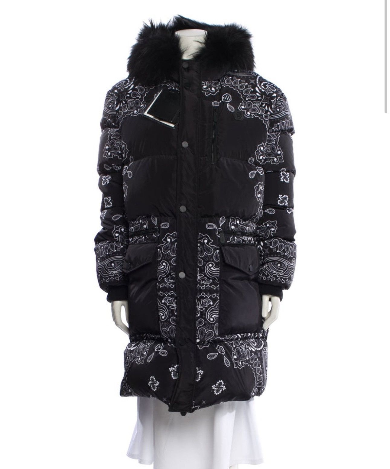 Philipp Plein Philipp Plein Paisley 4XL Puffer Skull Jacket Coat Size US XXL / EU 58 / 5 - 1 Thumbnail