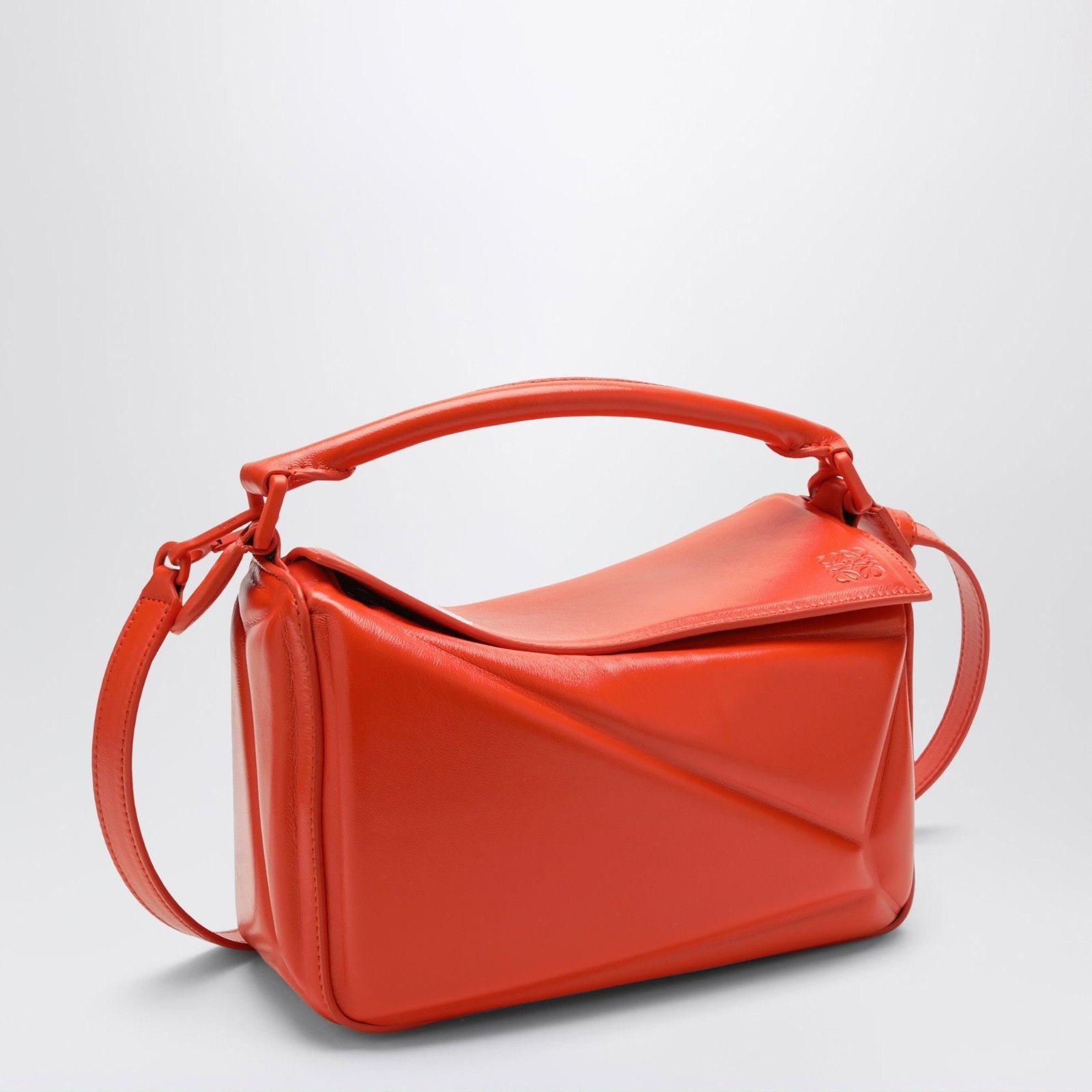 Loewe LOEWE Small Puzzle Edge Vivid Orange Glossy Lambskin Bag New Size ONE SIZE - 2 Thumbnail