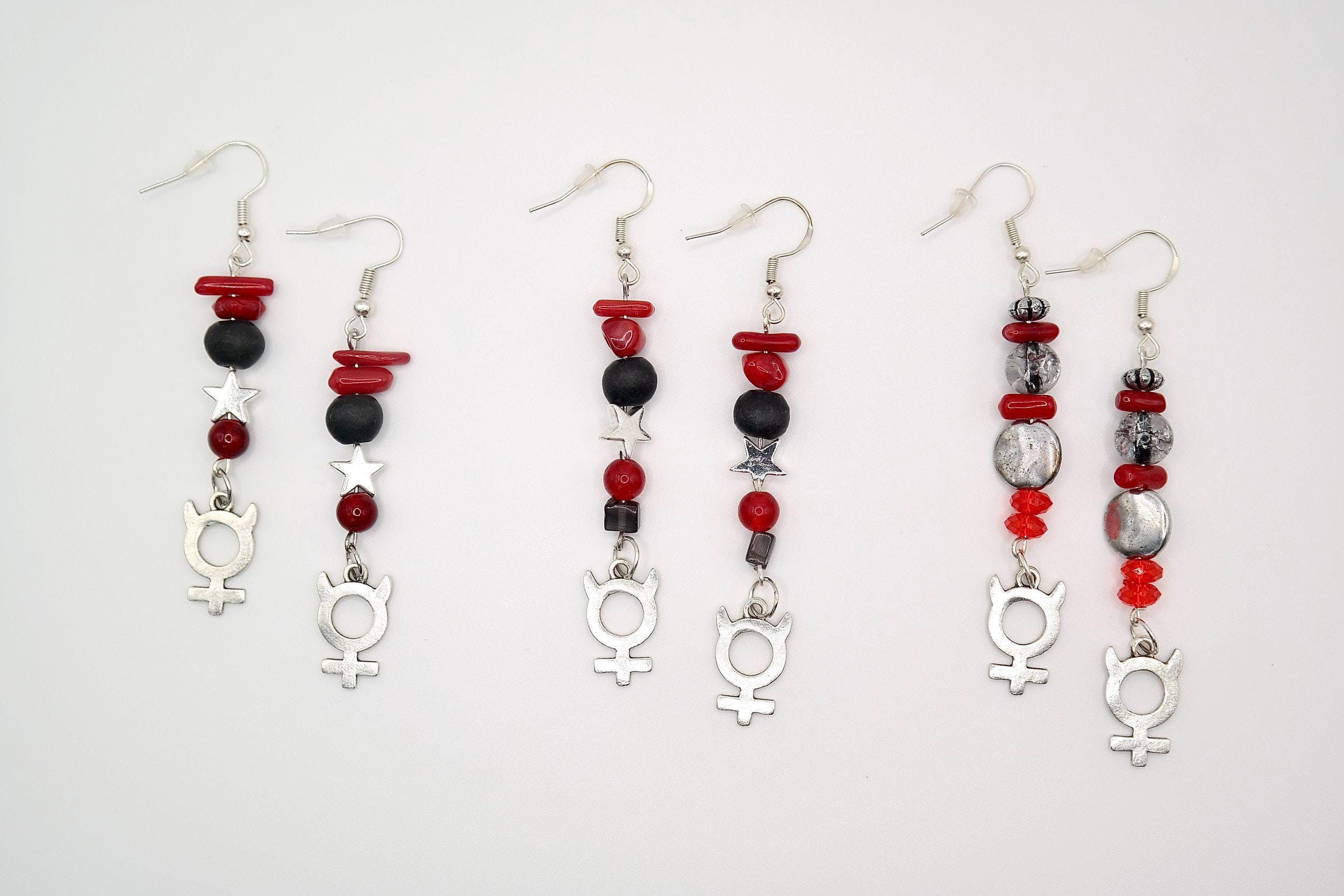 Handmade Devil Venus Symbol Earrings Size ONE SIZE - 7 Thumbnail