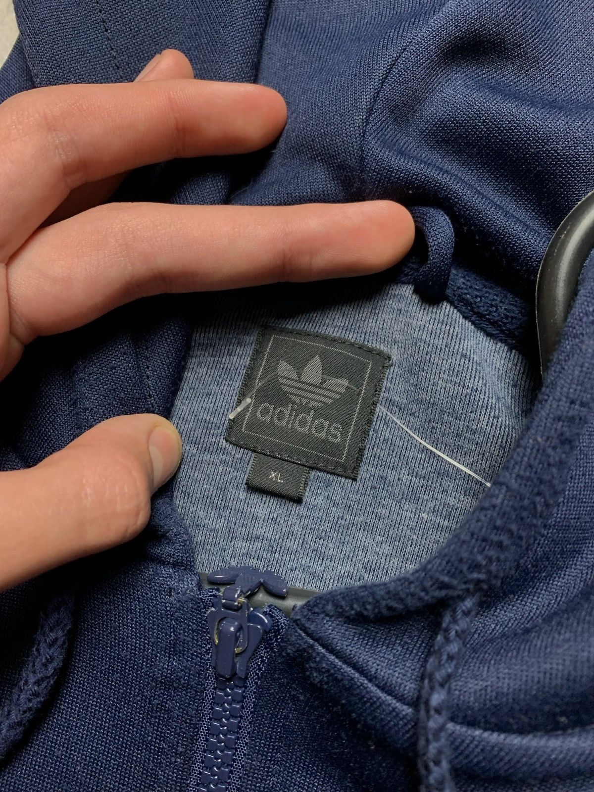Vintage adidas originals zip hoodie rap style Y2K XL