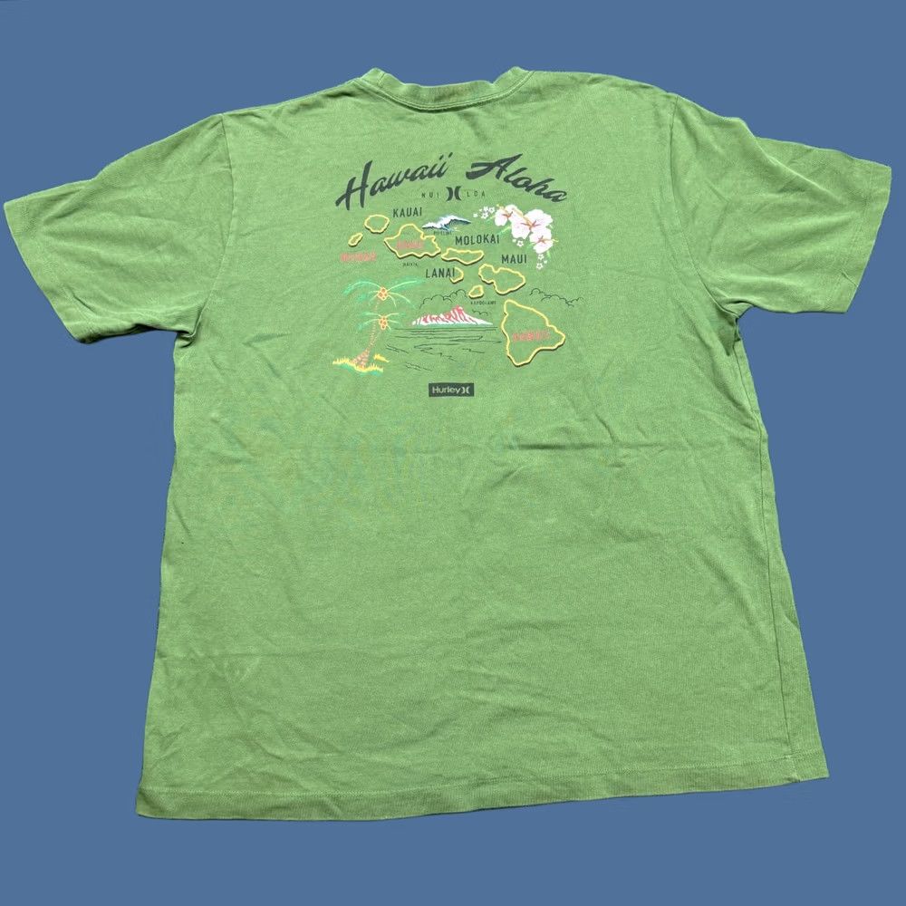 Hurley Hurley Shirt Mens Size 2XL XXL Green Hawaii Graphic Crew Neck Short Sleeve T Size US XXL / EU 58 / 5 - 1 Thumbnail