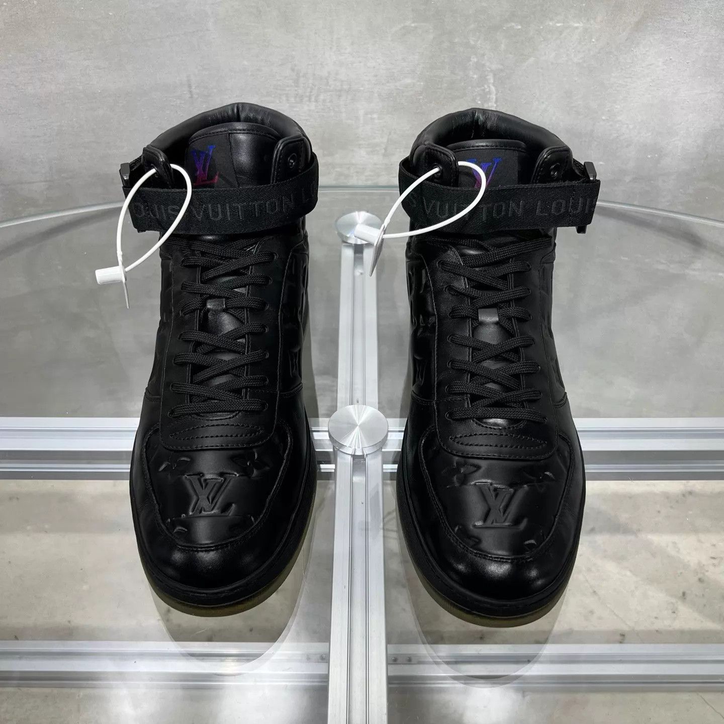 Louis Vuitton LV High-Top Embossed Monogram Sneaker Black UK9/43 Size US 10 / EU 43 - 1 Thumbnail