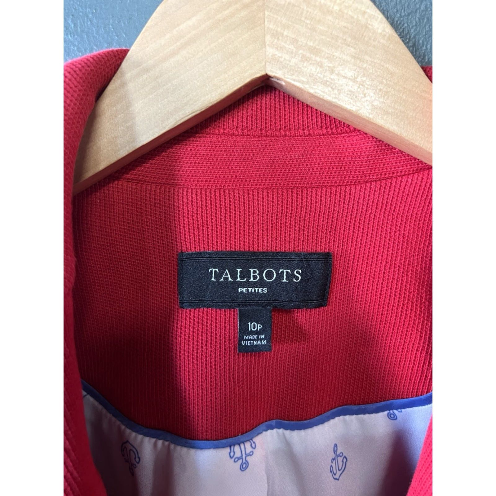 Talbots Talbots Womens Red Knit Button Blazer Sweater Cardigan Size 10 Petite Size L / US 10 / IT 46 - 3 Thumbnail