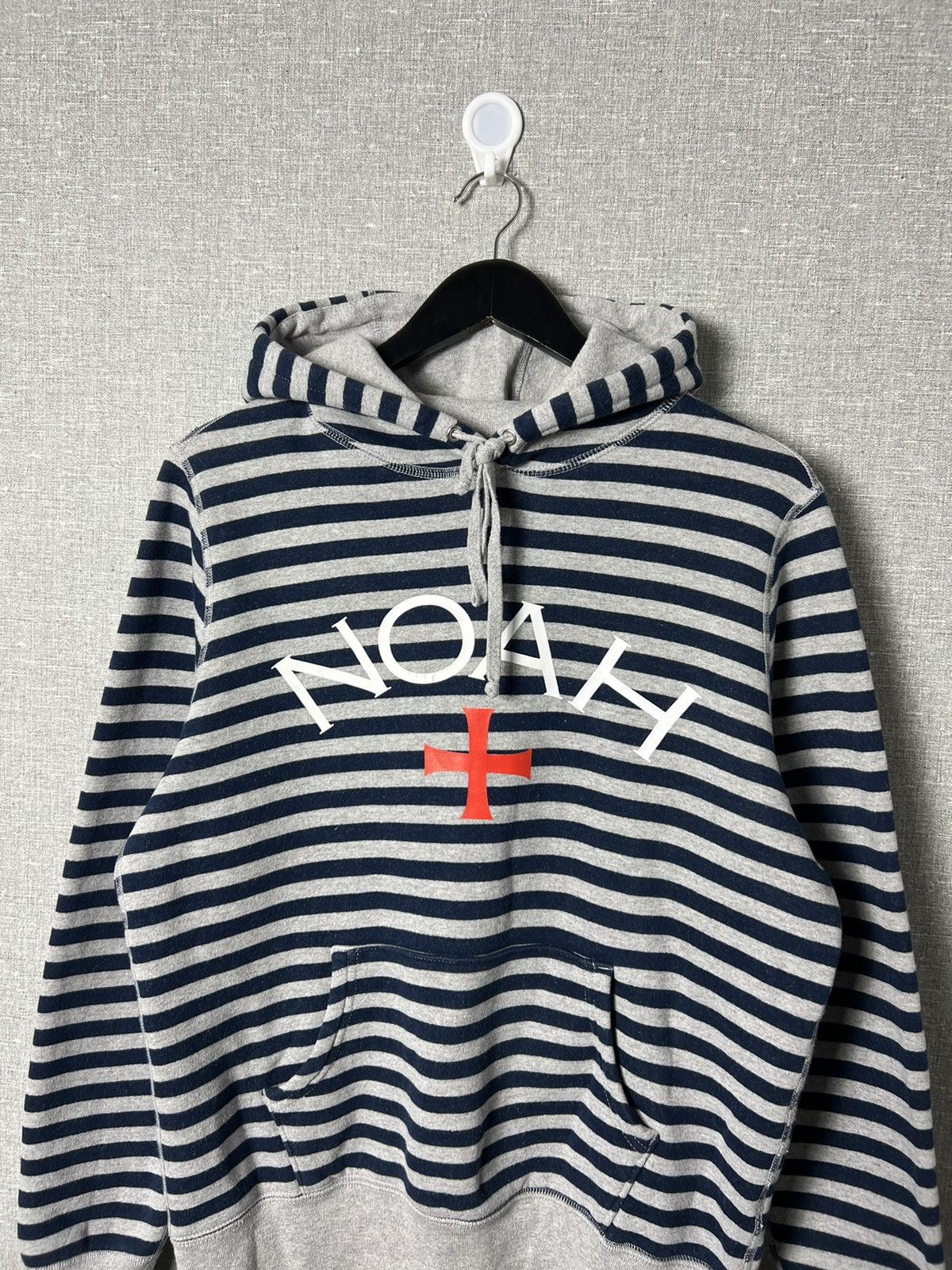 Noah Noah Logo Print Striped Fleece Cotton Hoodie Size US S / EU 44-46 / 1 - 3 Thumbnail