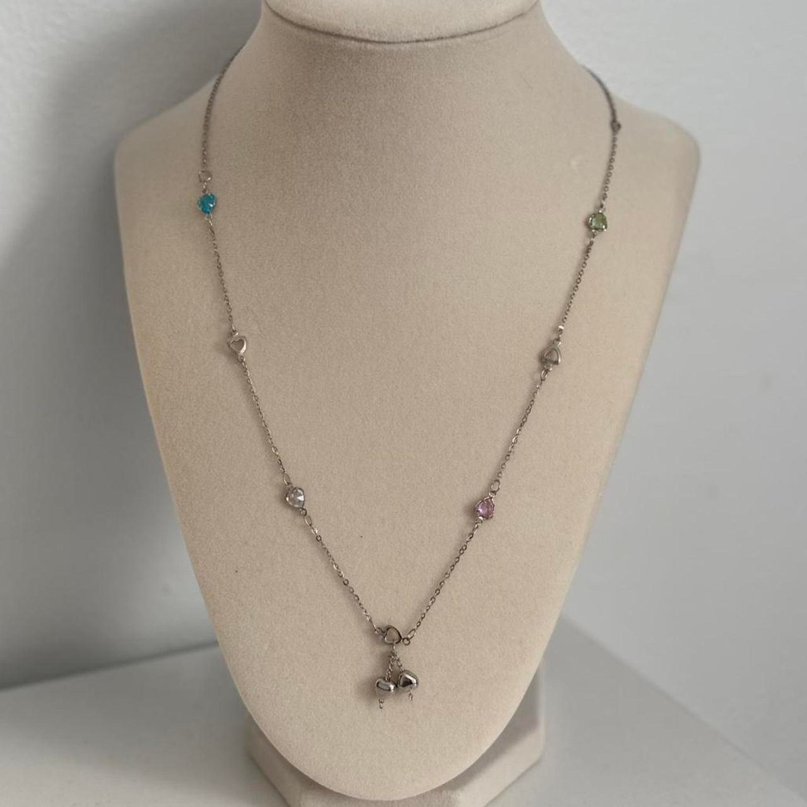 Other Silver Necklace Multicoloured Beads Charms Pendant Colorful Size ONE SIZE - 1 Thumbnail
