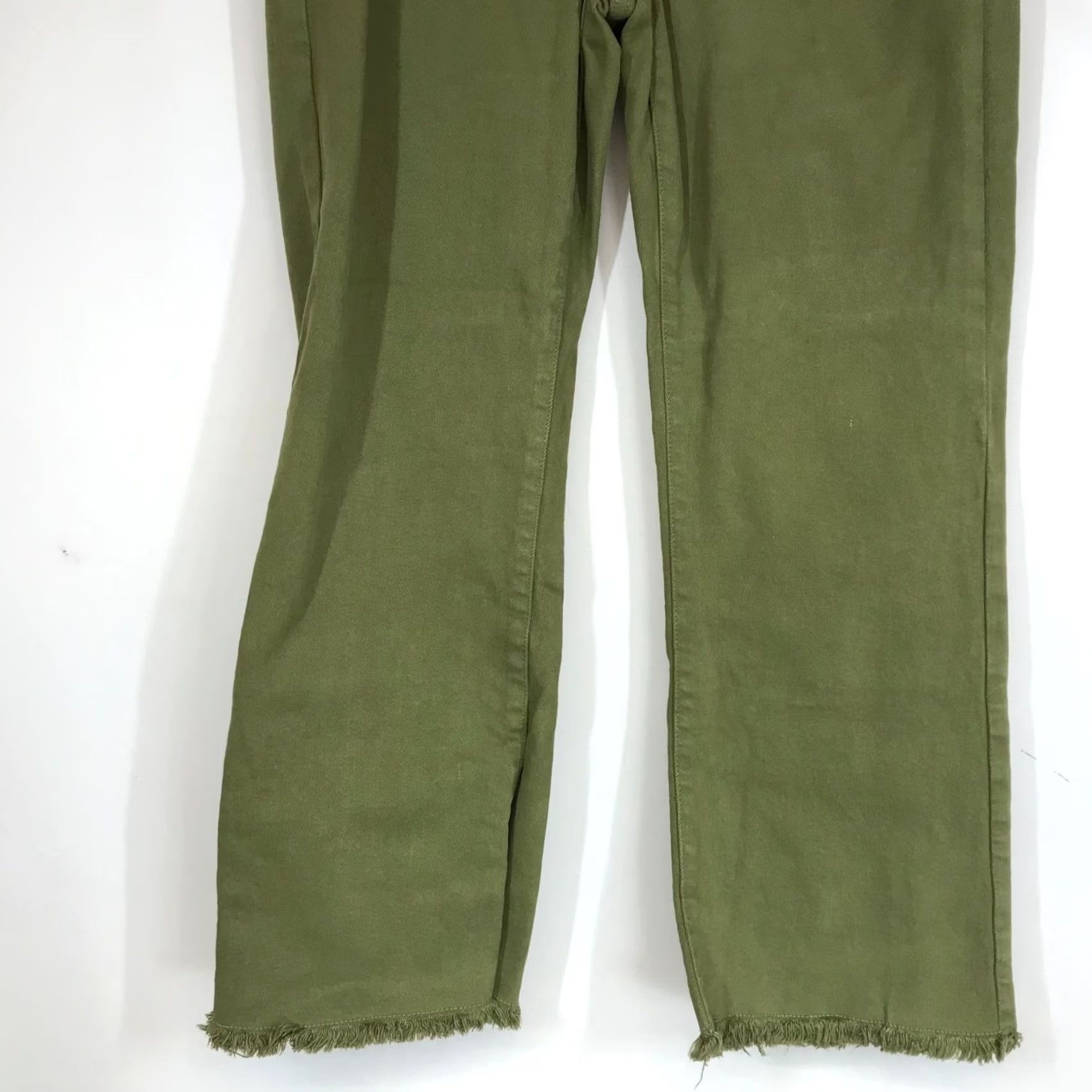 Michael Kors MICHAEL KORS Women's 8 Green Cotton Blend Button Up Frayed Hem Jeans Jeans Womens 8 Green Cotton Blend Button Up Frayed Hem Straight Size 30" / US 8 / IT 44 - 3 Thumbnail