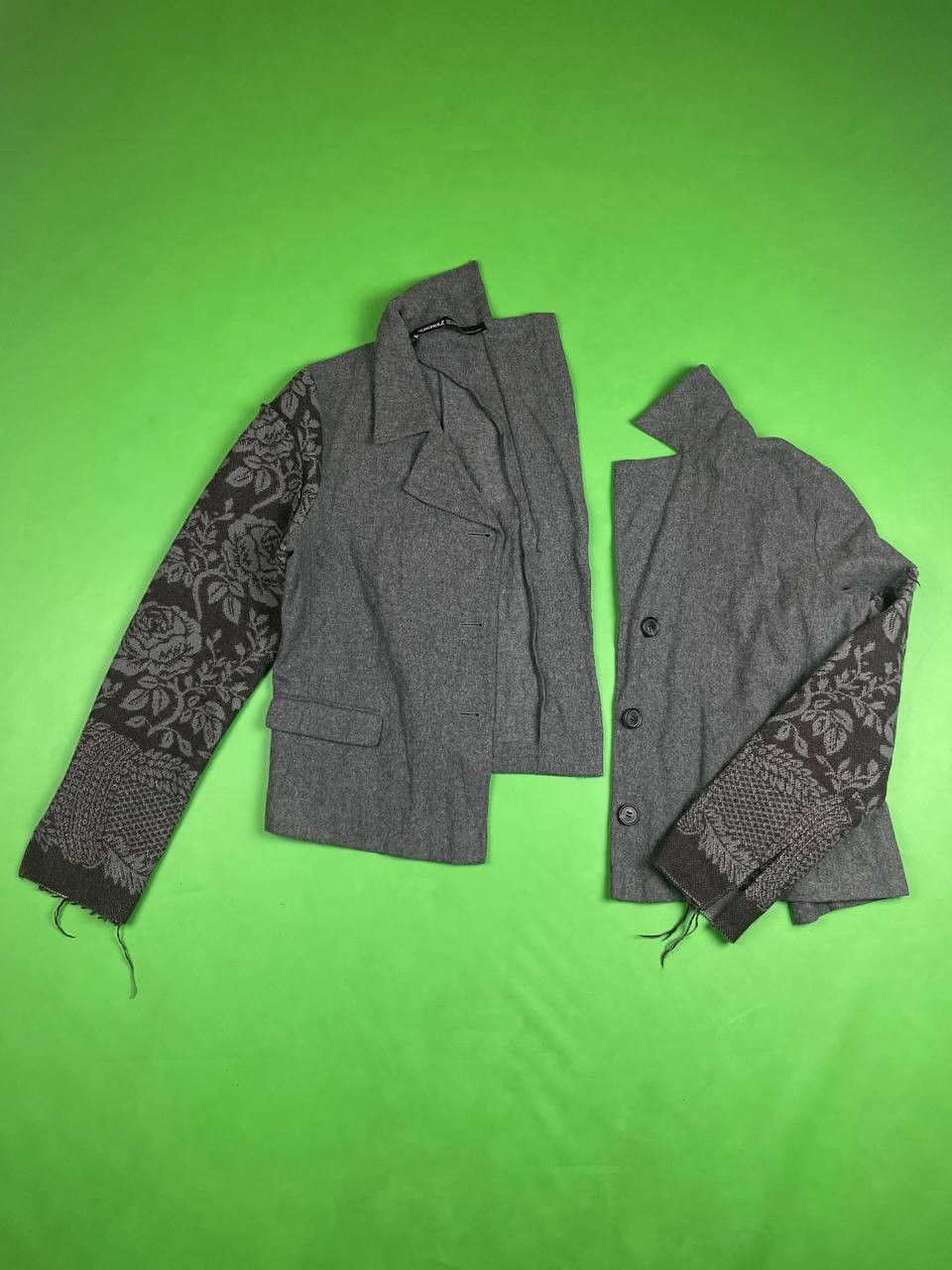 image of Rundholz Deconstructed Asymmetrical Wool/metal Coat in Grey, Women's (Size Medium)