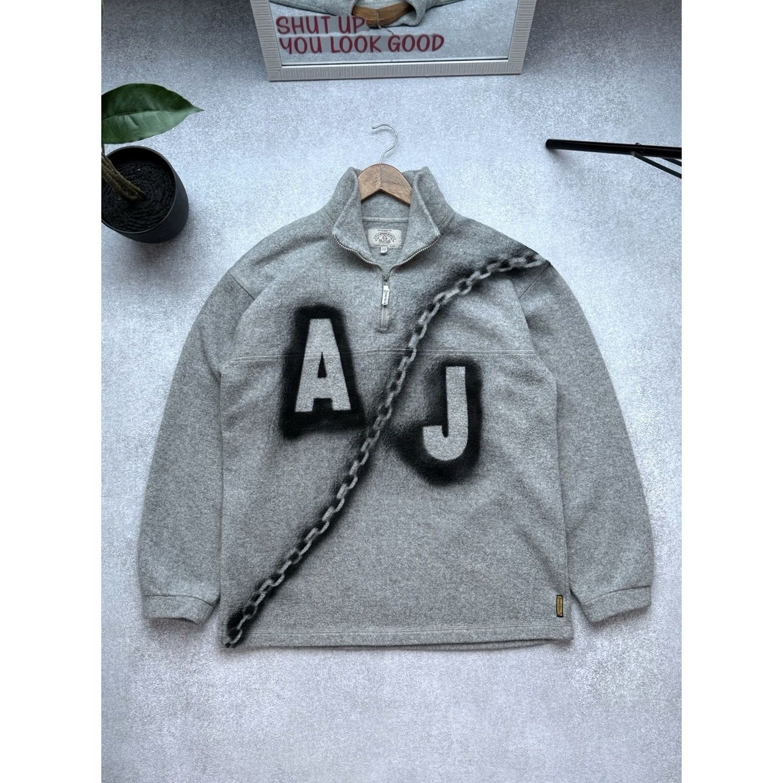 Vintage VINTAGE Armani Jeans Big Logo Fleece Sweatshirt Gray XL Men’s(Size XL) Size US XL / EU 56 / 4 - 2 Thumbnail