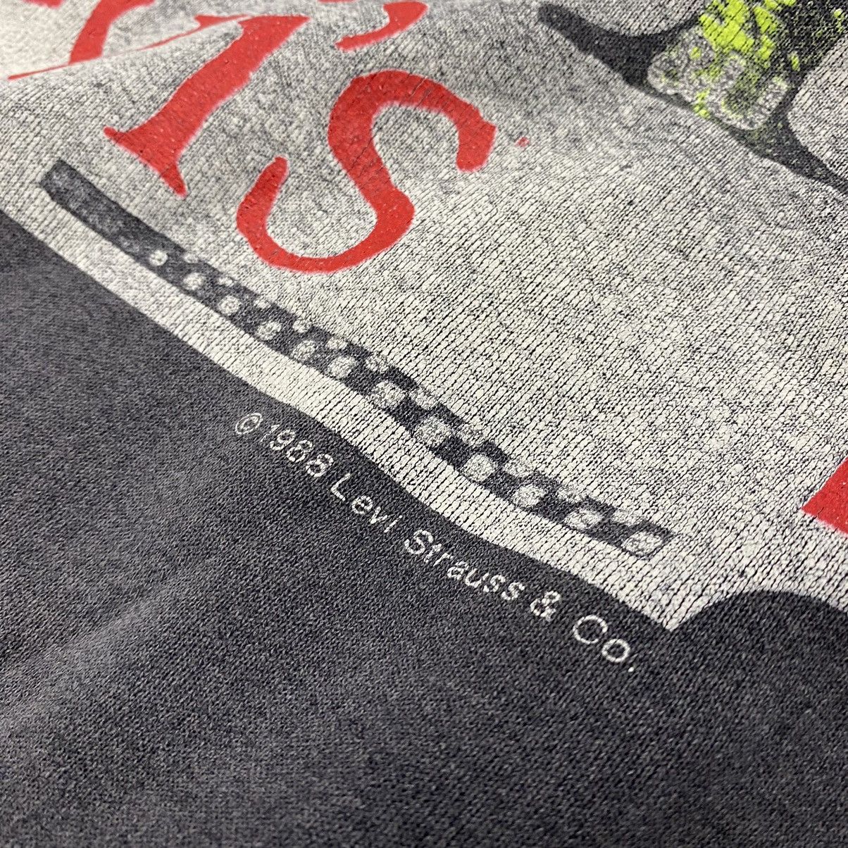 Levi's × Vintage Vtg 80s Levis 501 Graphic Sweatshirt Sunfade Chopped Size US L / EU 52-54 / 3 - 10 Thumbnail