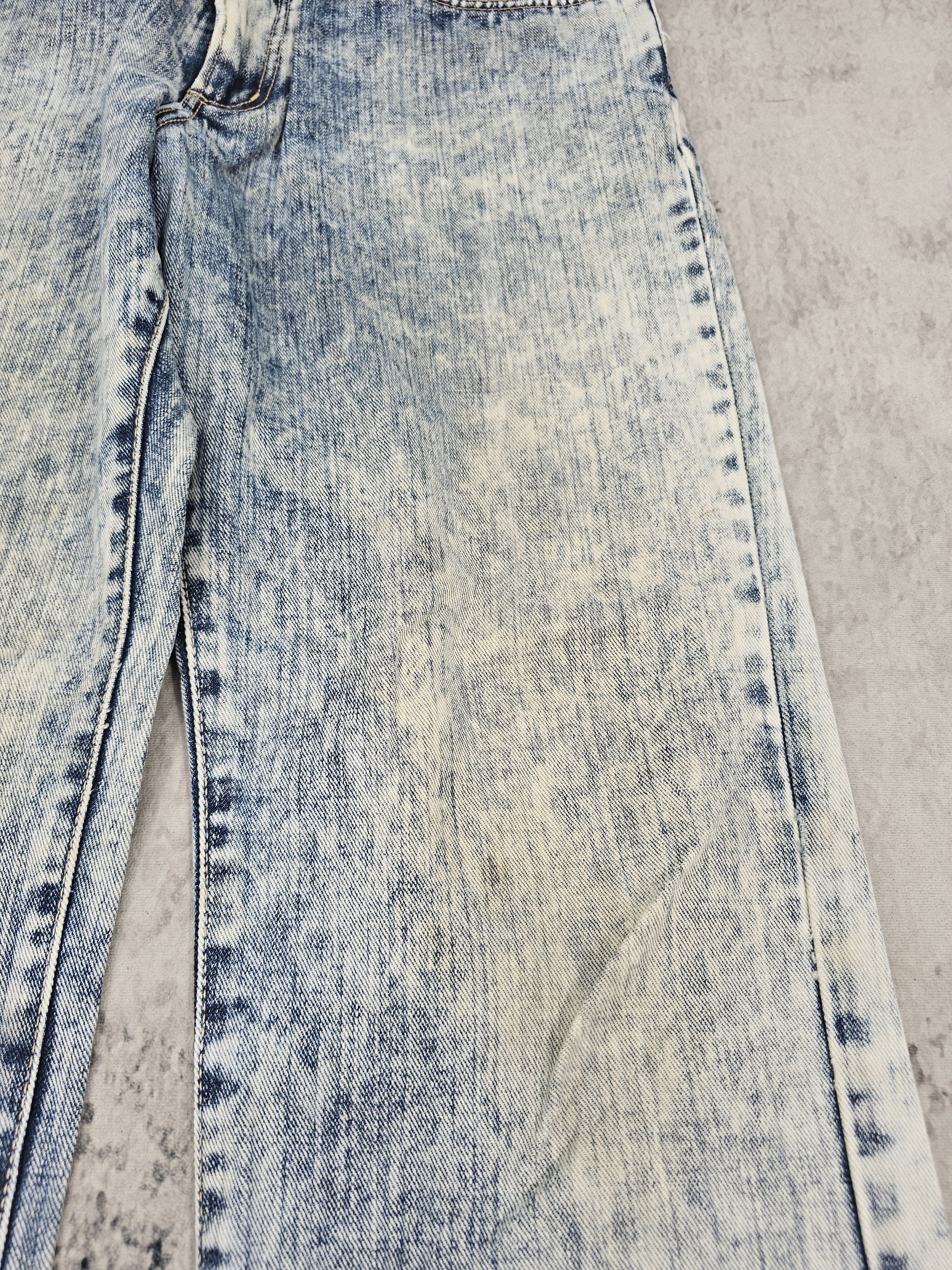 Edwin EDWIN 404 Acid Wash Bleach Cropped Jeans JB0242 Size 35x28.5 Size US 35 - 4 Thumbnail