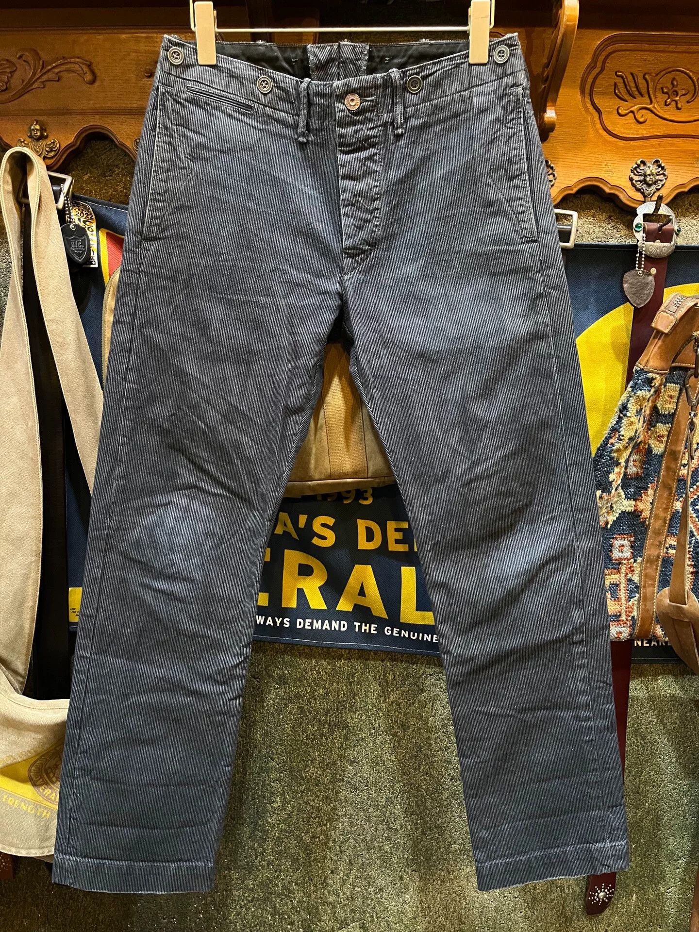 RRL Ralph Lauren RRL Blue Dye Casual Pants Size US 30 / EU 46 - 1 Thumbnail
