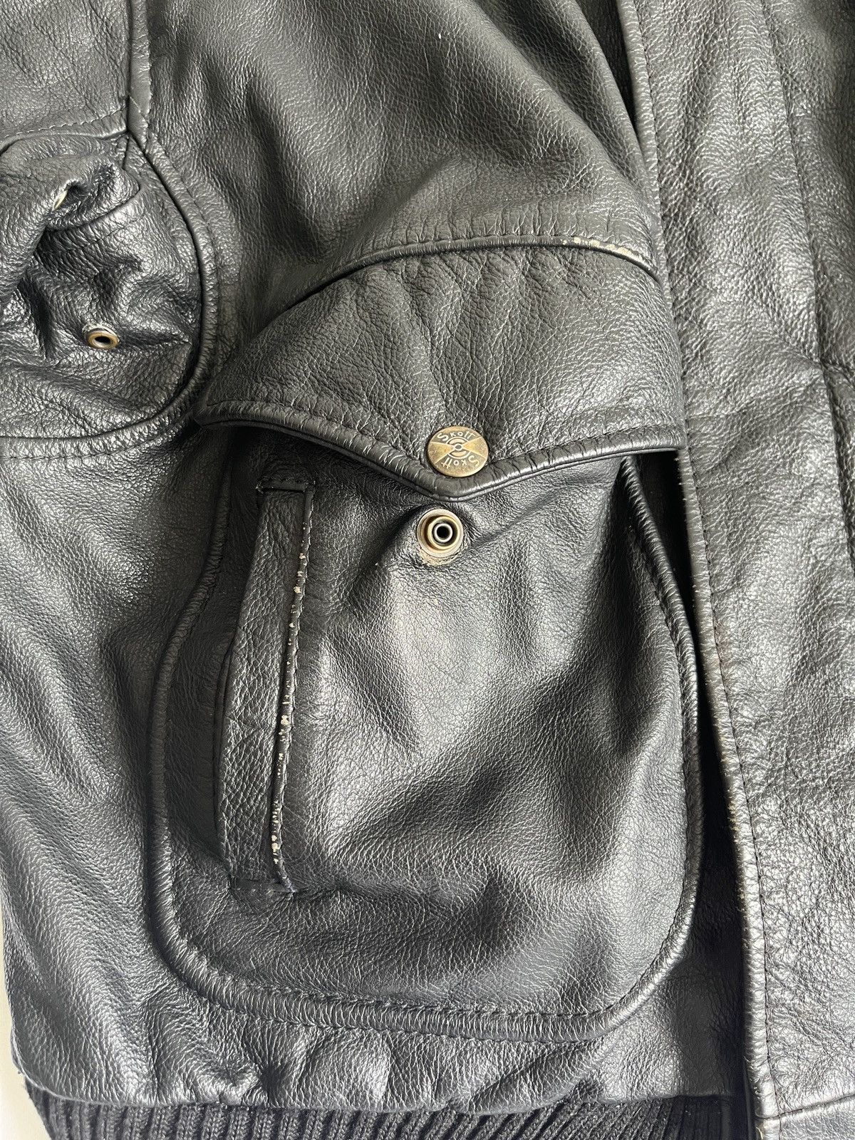 Vintage 90s Leather Flight Jacket Size US L / EU 52-54 / 3 - 5 Thumbnail