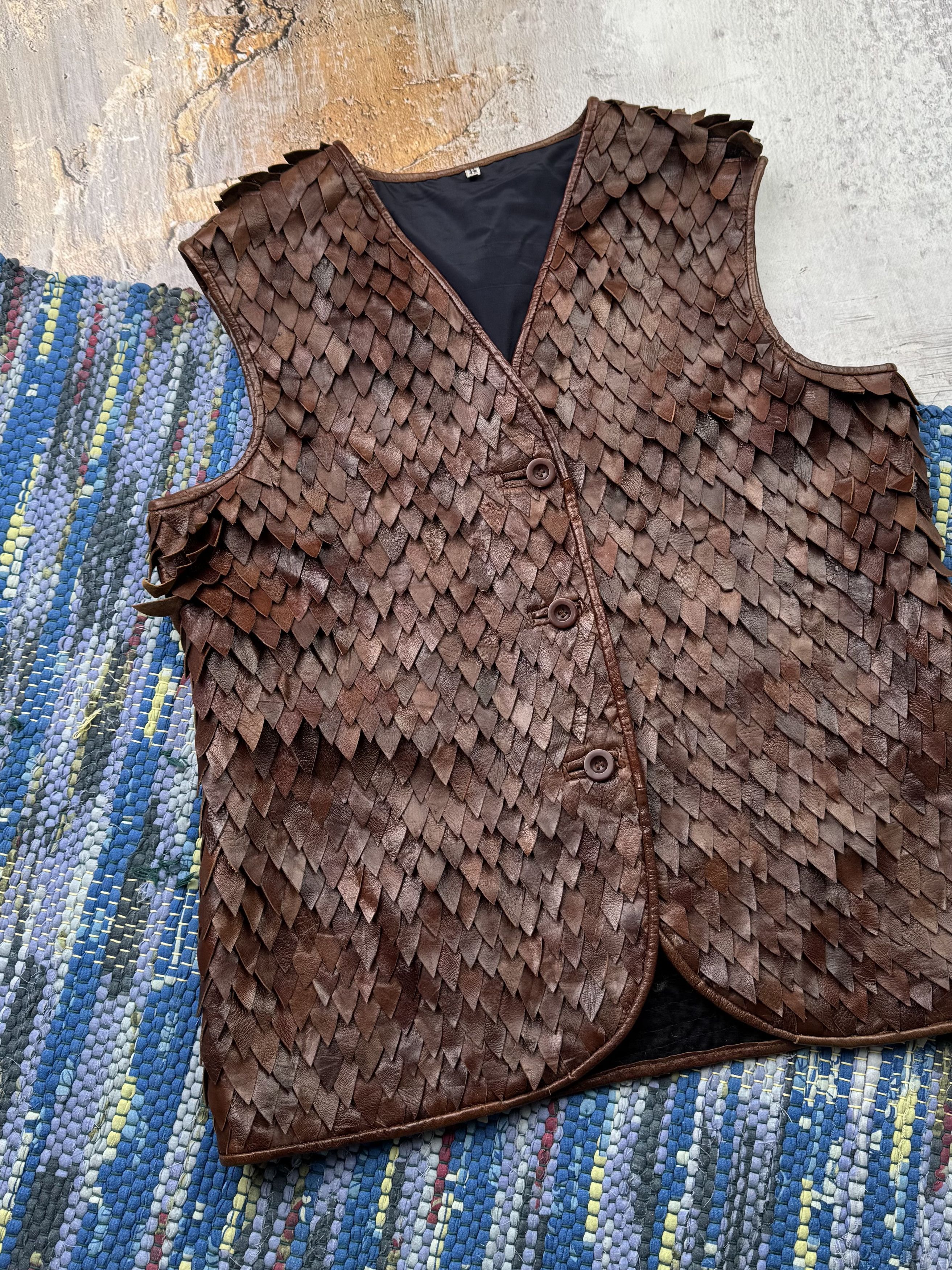Japanese Brand Vintage Leather Vest D15 A786(577) Size M / US 6-8 / IT 42-44 - 2 Thumbnail