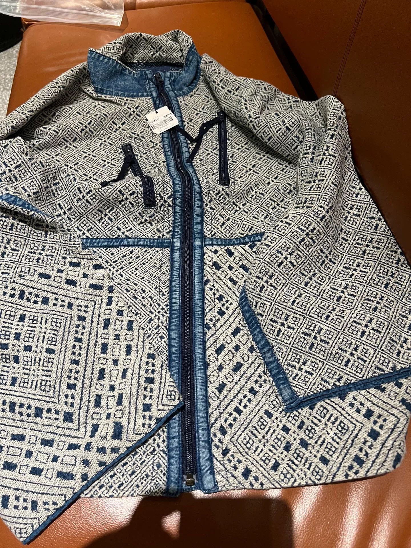 Porter Classic Porter Classic Kogin Pattern Zipper Jacket Size US L / EU 52-54 / 3 - 1 Thumbnail
