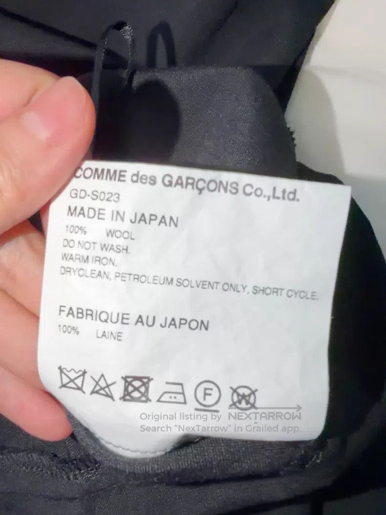 Comme des Garcons Comme des Garcons Size XS Black wool skirt Size 23" - 4 Thumbnail