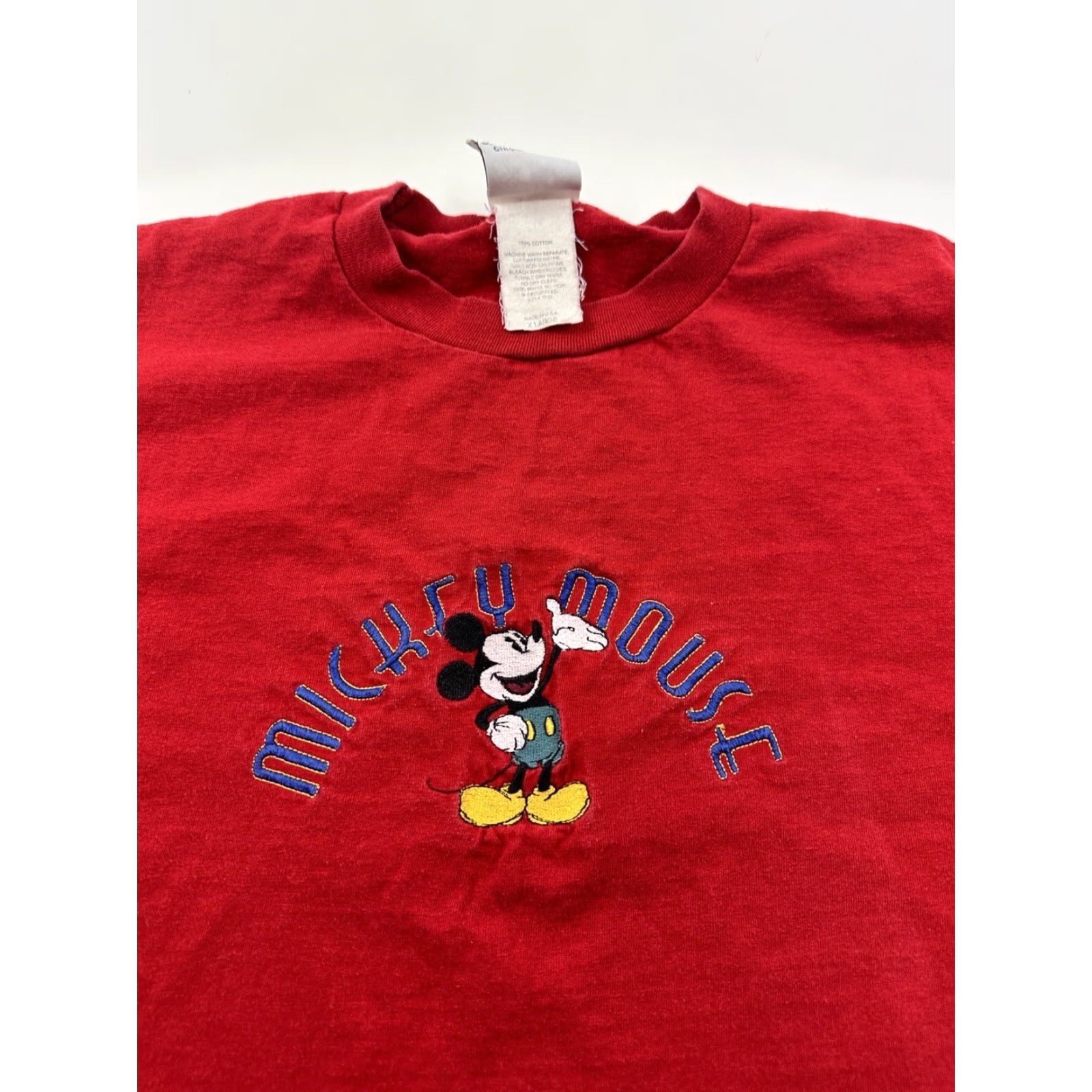 Disney VINTAGE Disney Mickey Mouse Shirt Adult XL Red Short Sleeve USA Size US XL / EU 56 / 4 - 2 Thumbnail