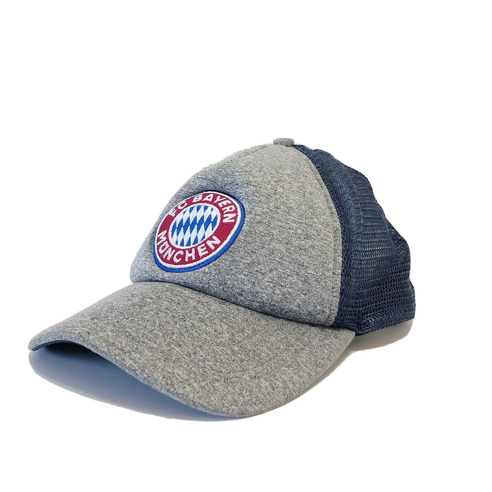 Vintage 2017 Bayern Munich FC Mesh Trucker Hat Grey Navy Blue OS Size ONE SIZE - 1 Thumbnail