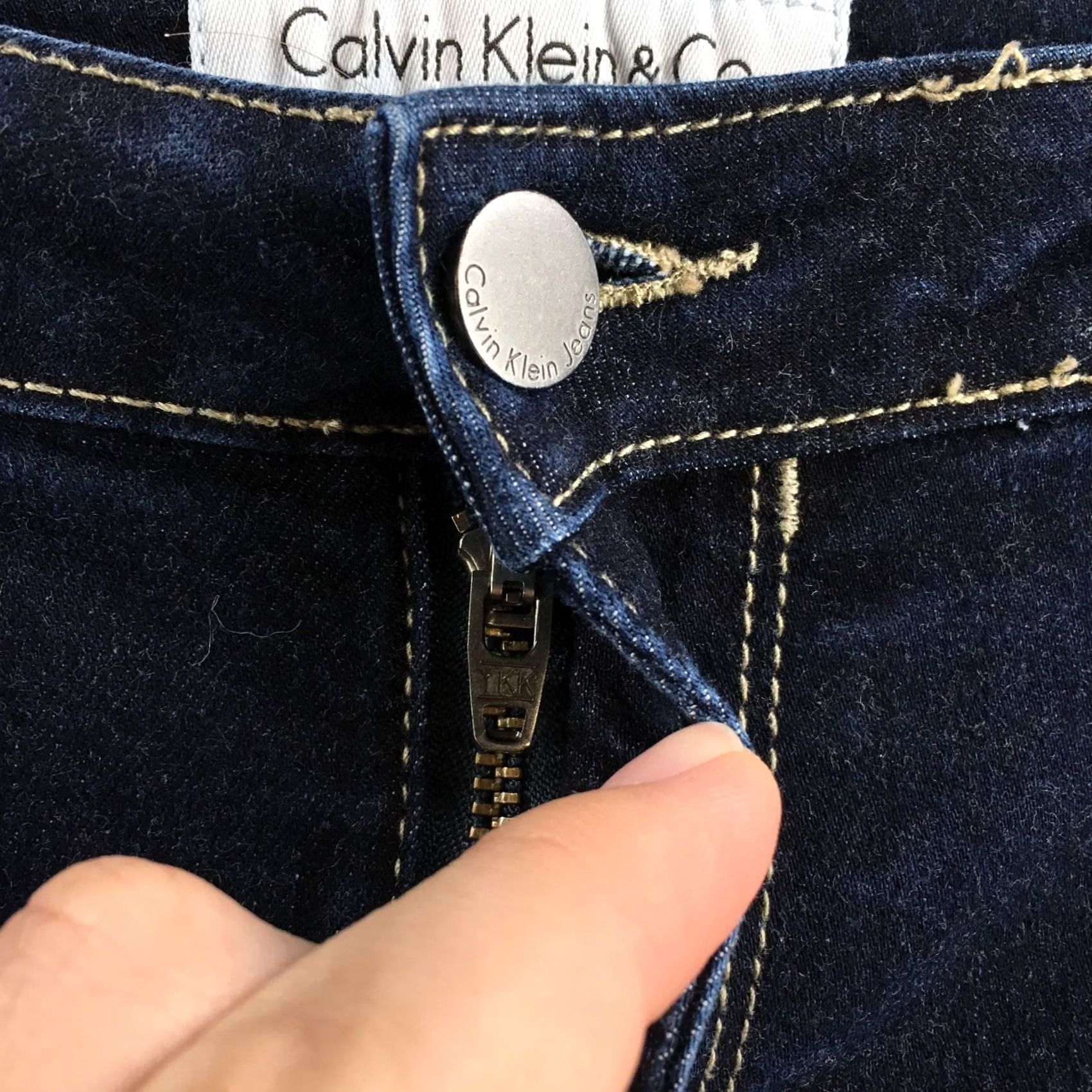 Calvin Klein Calvin Klein Jeans Womens 10 Blue Mid Rise Straight Leg Denim Zip Fly 5-Pockets Size 32" / US 10 / IT 46 - 5 Thumbnail