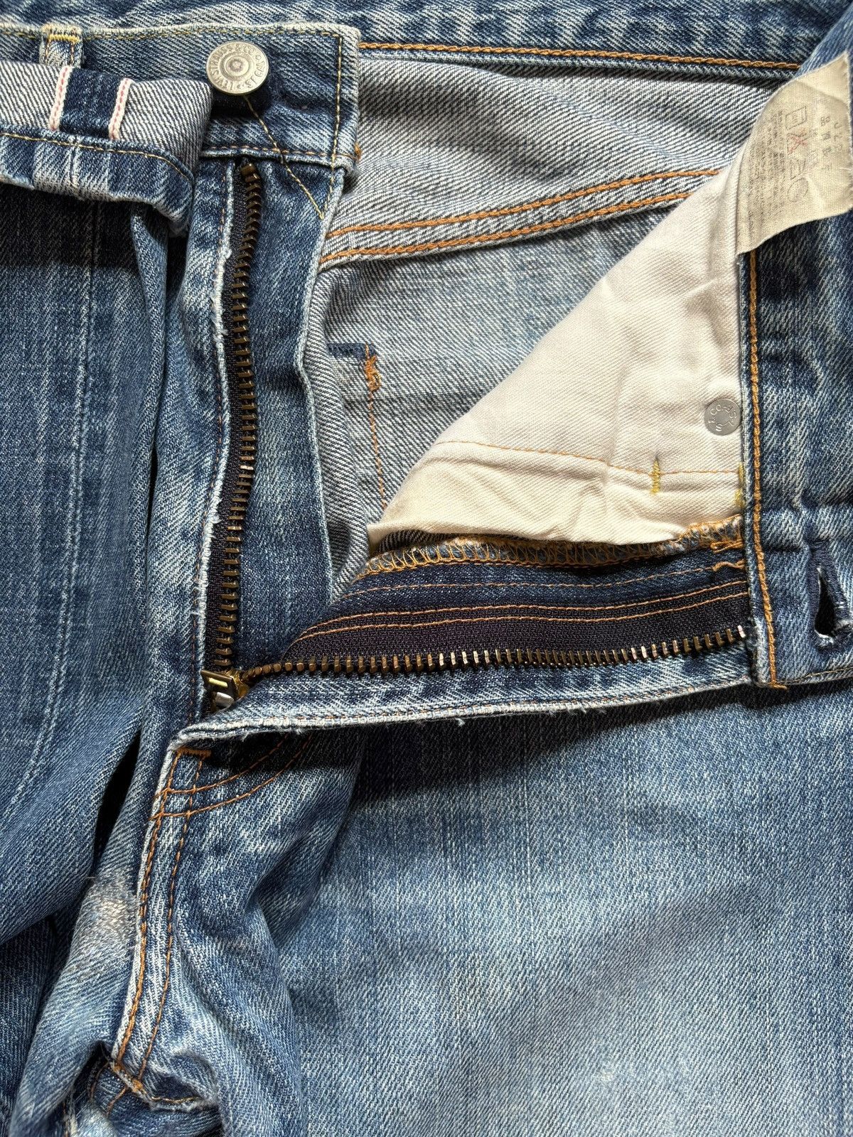 Levi's Vintage 80s Levis 502 Big E Selvedge Mud Wash Distress Jeans Size US 28 / EU 44 - 9 Thumbnail