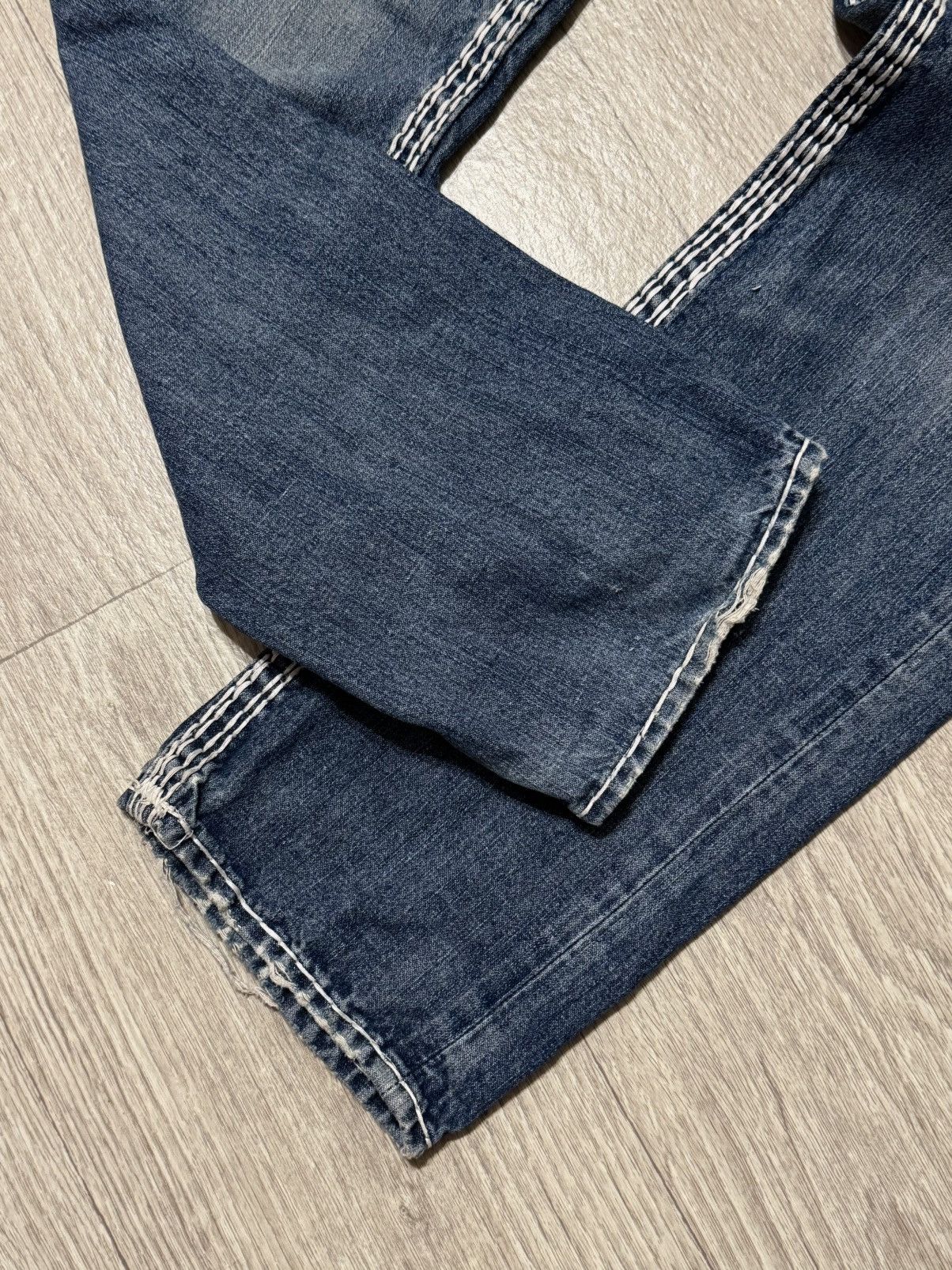 True Religion 🔷Vintage True Religion Distressed Y2K Crazy Jeans🔷 Size US 30 / EU 46 - 7 Thumbnail