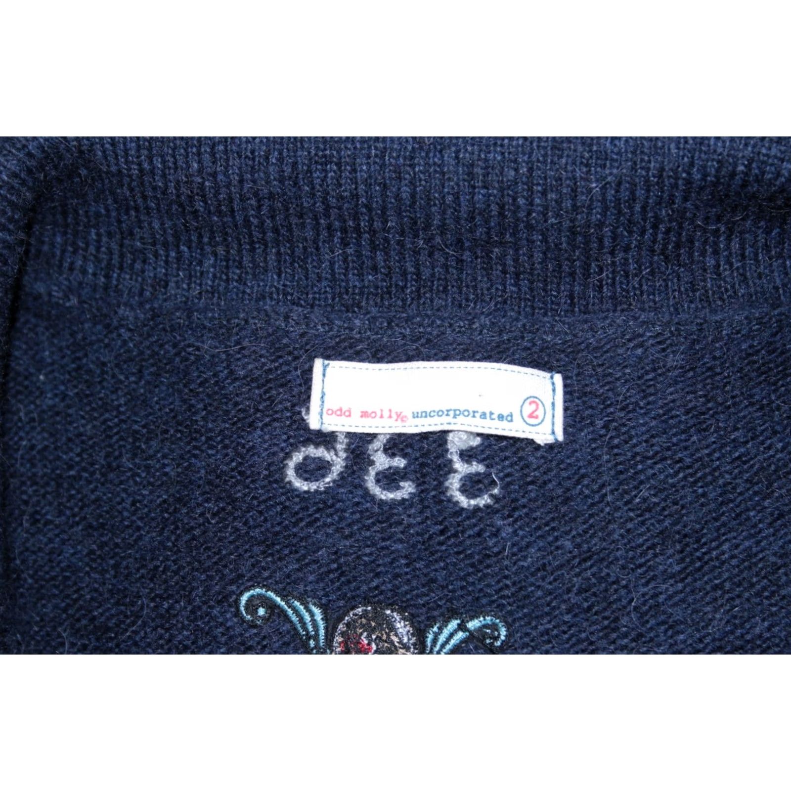 Vintage Odd Molly 336 womens navy alpaca wool cardigan wrap robe Size 2 M Blue Cardigan Womens 2 M Size XS / US 0-2 / IT 36-38 - 7 Thumbnail